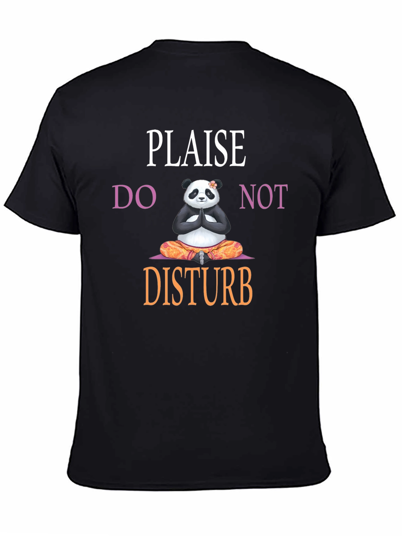 Plaise Do Not Disturb Panda Yoga T-Shirt