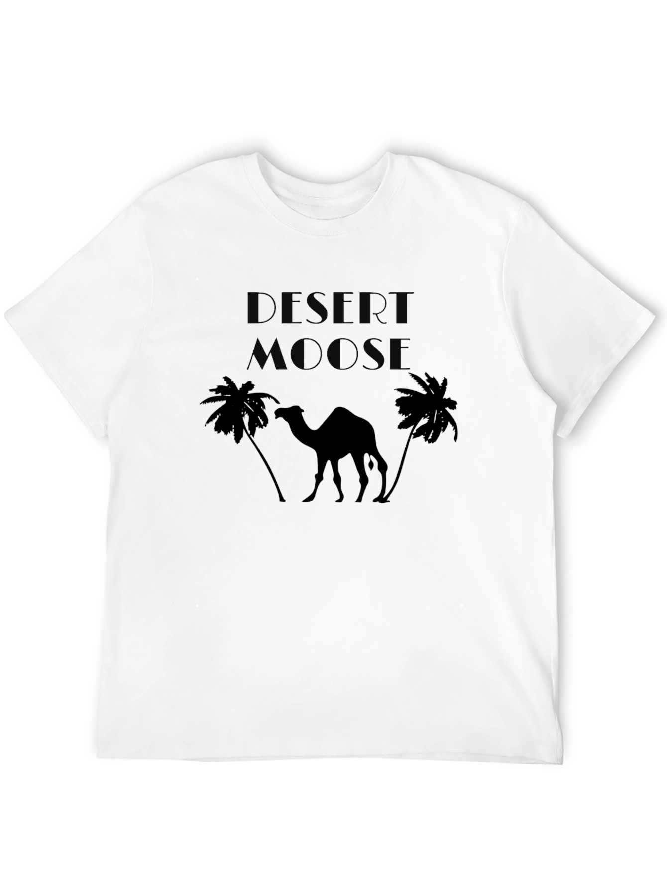 Desert Moose Graphic Tee - Black Cotton