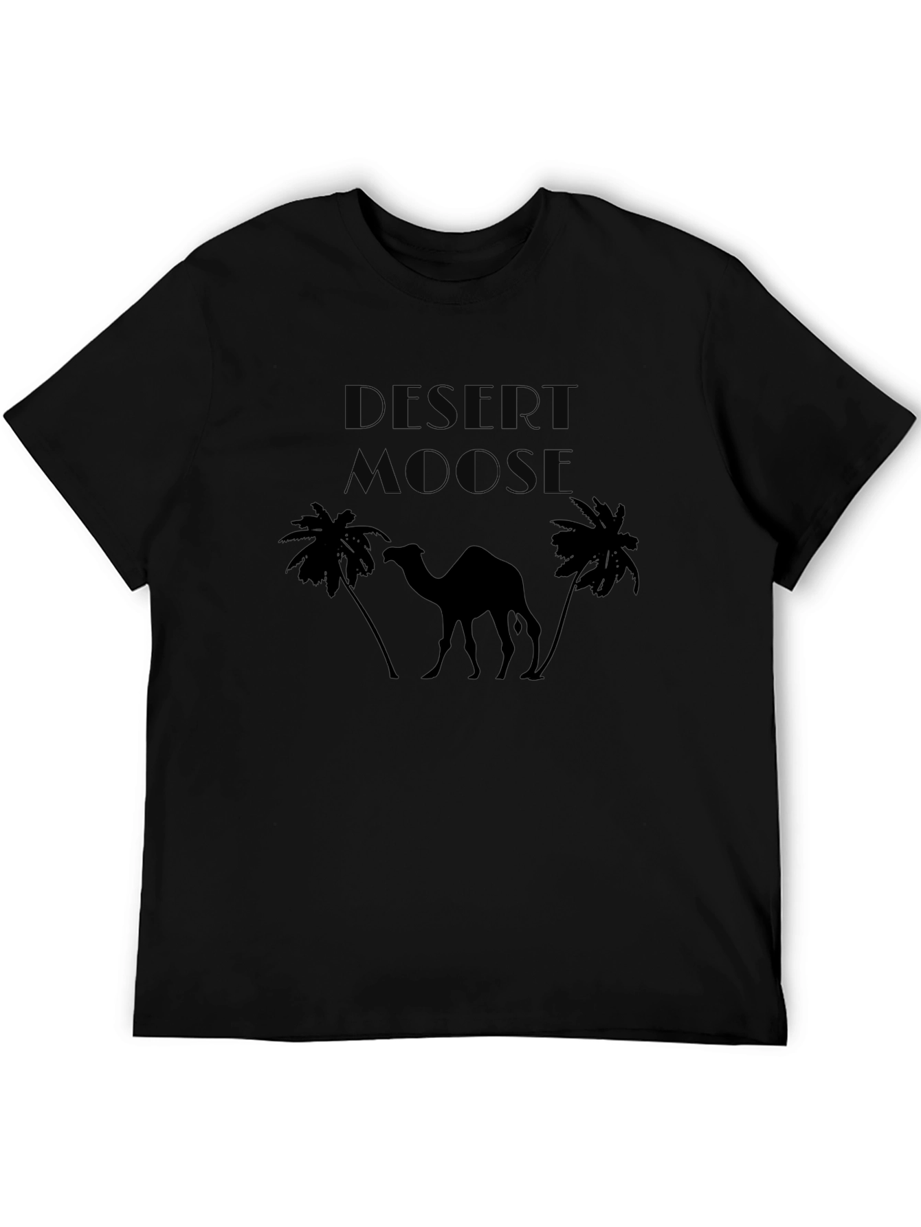 Desert Moose Graphic Tee - Black Cotton