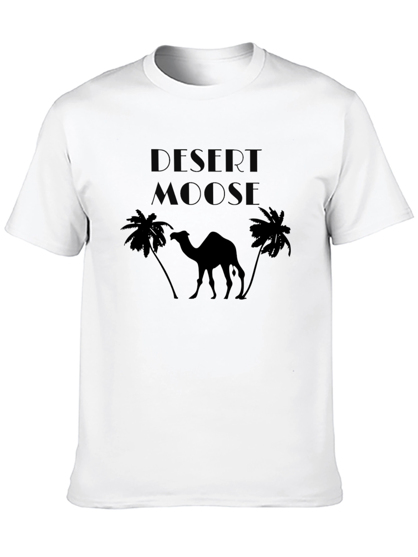 Desert Moose Graphic Tee - Black Cotton