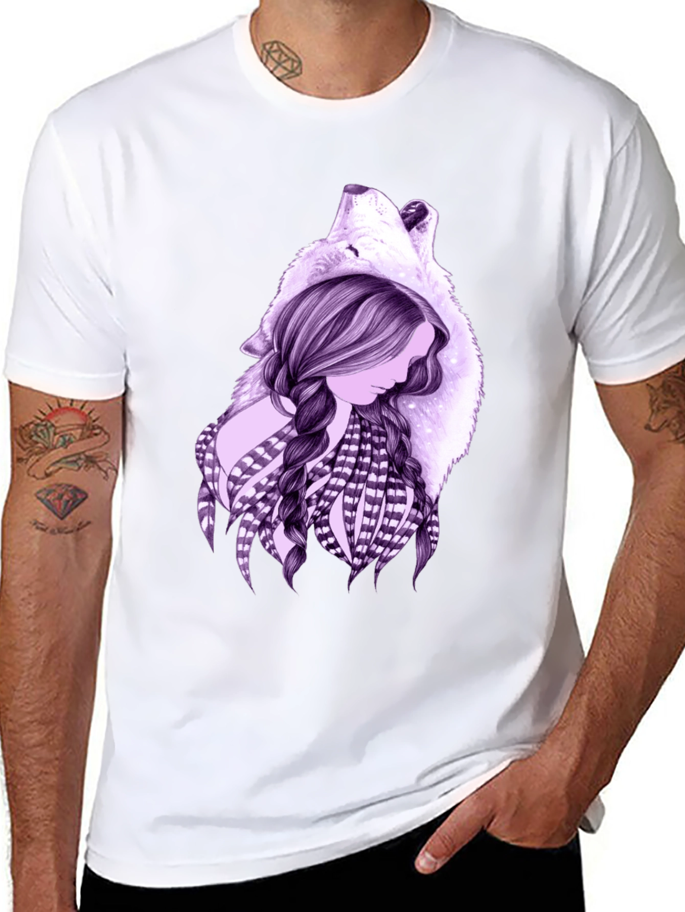 Wolf Spirit Graphic T-Shirt - Black
