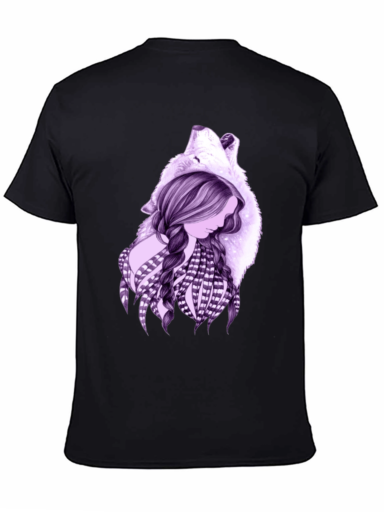 Wolf Spirit Graphic T-Shirt - Black
