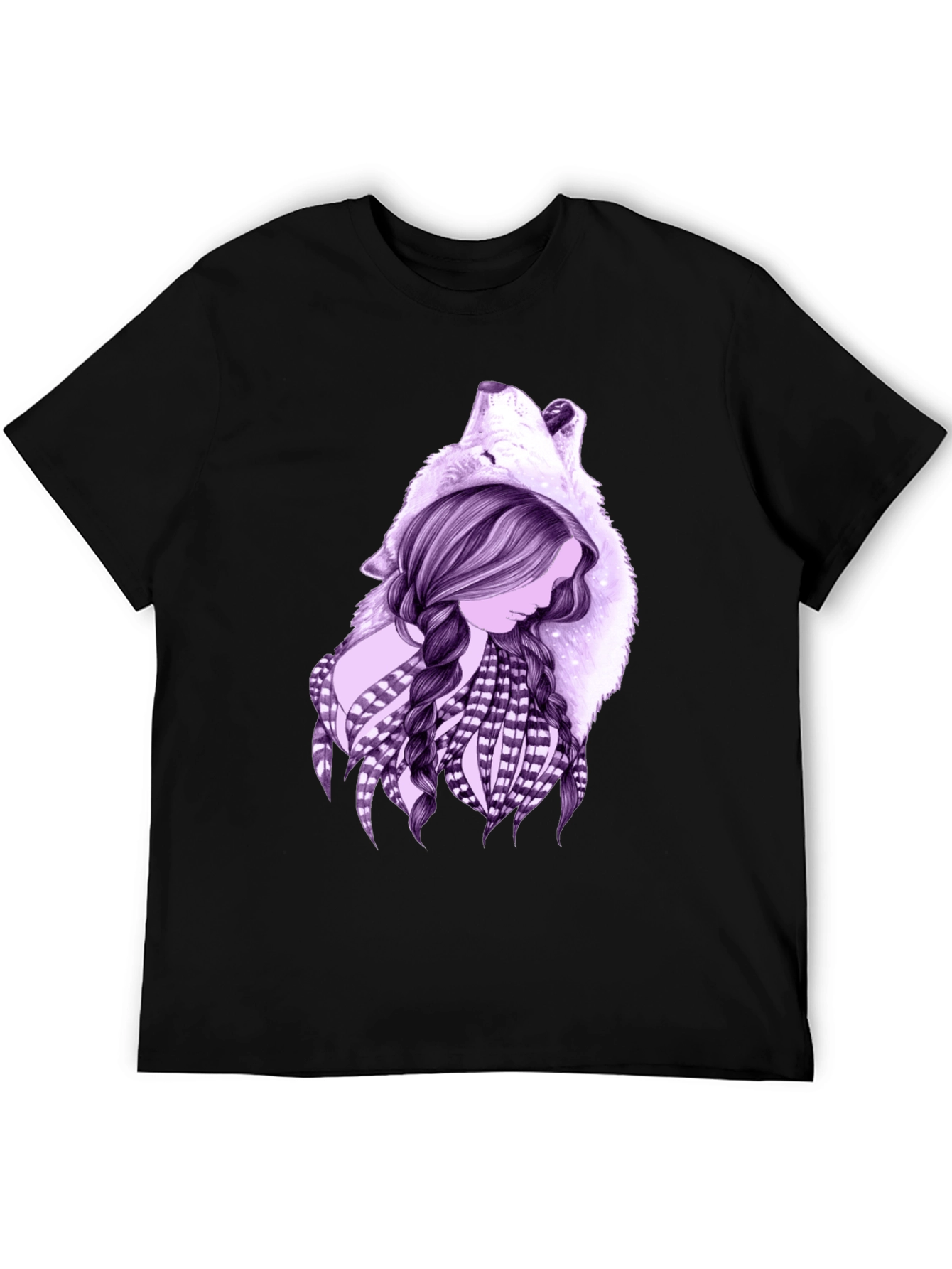 Wolf Spirit Graphic T-Shirt - Black