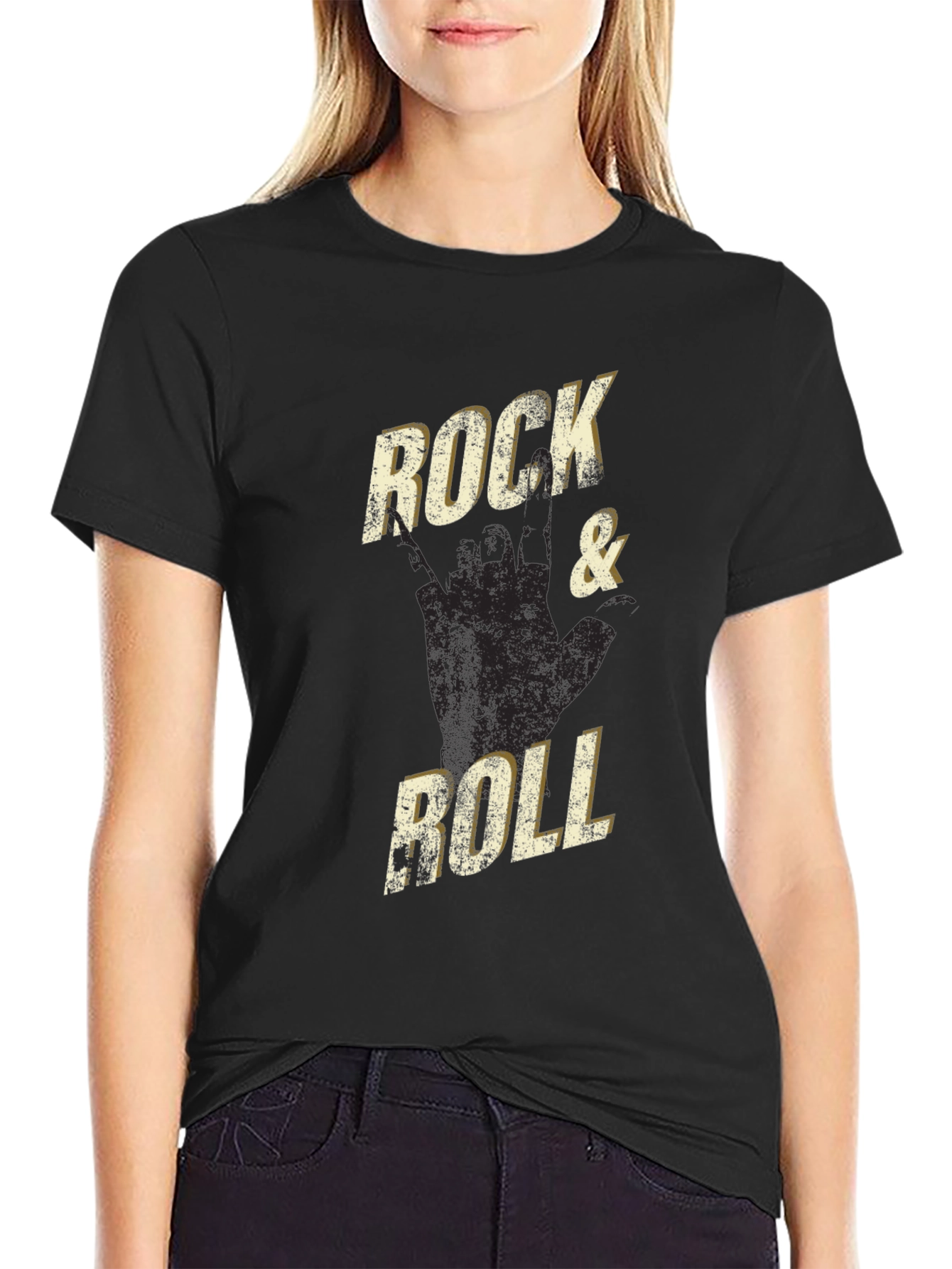 Rock & Roll Graphic Tee - Black
