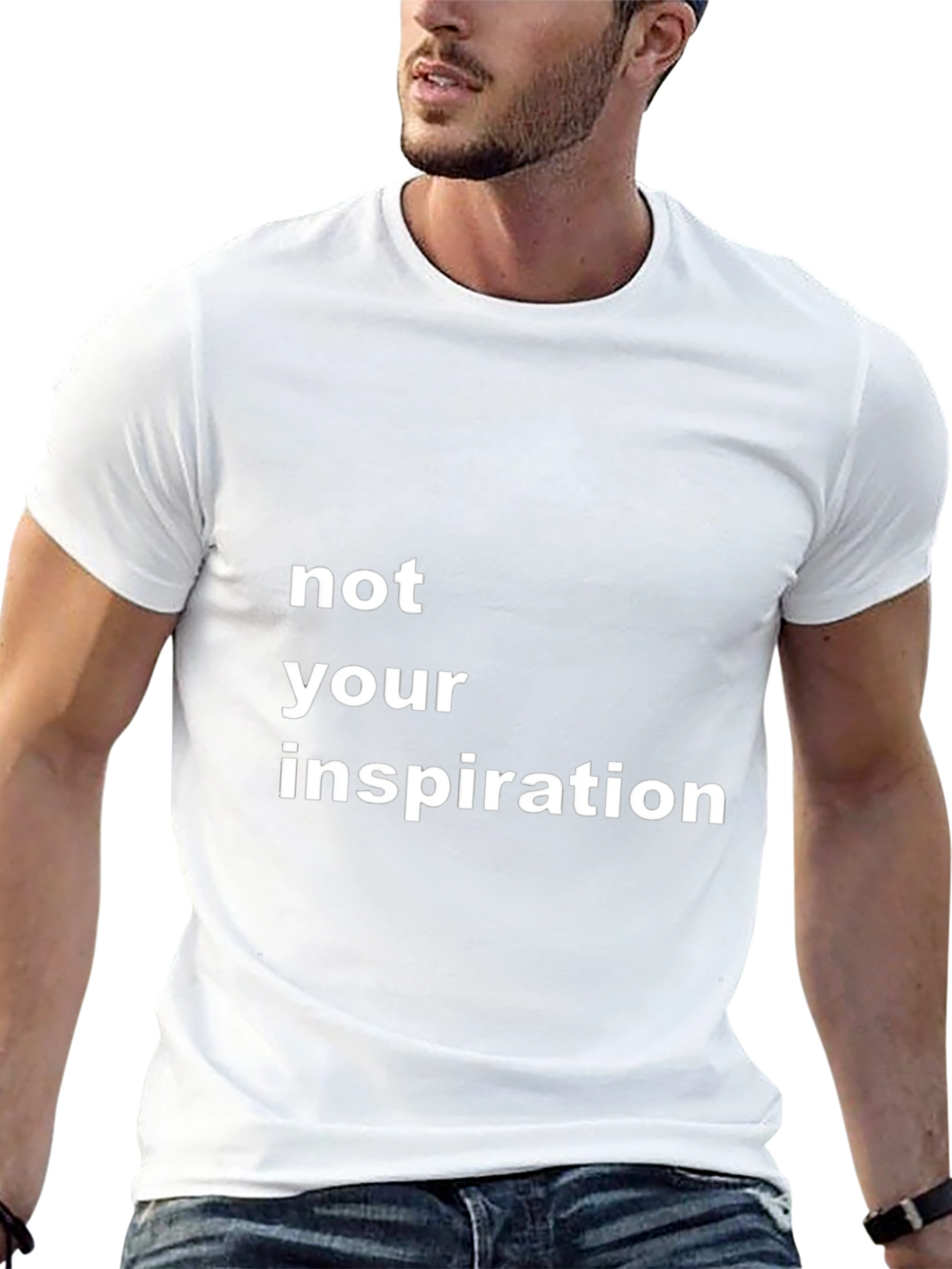 Not Your Inspiration Graphic Tee - Black Cotton