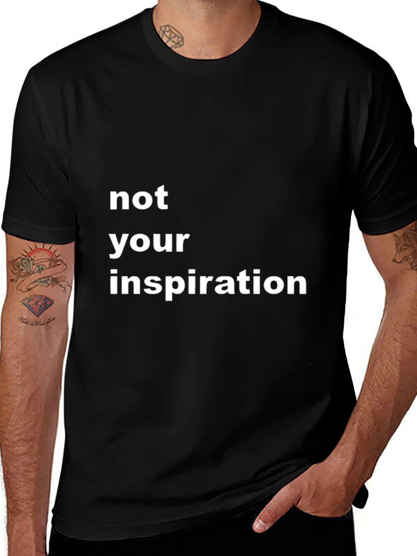 Not Your Inspiration Graphic Tee - Black Cotton