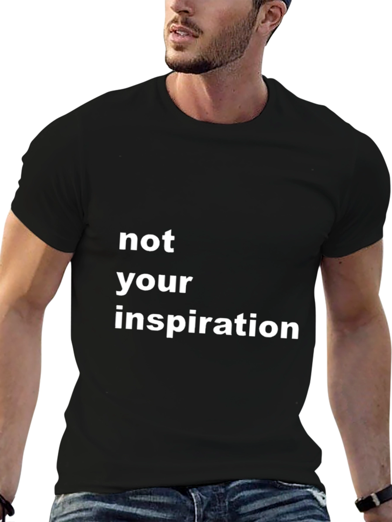 Not Your Inspiration Graphic Tee - Black Cotton