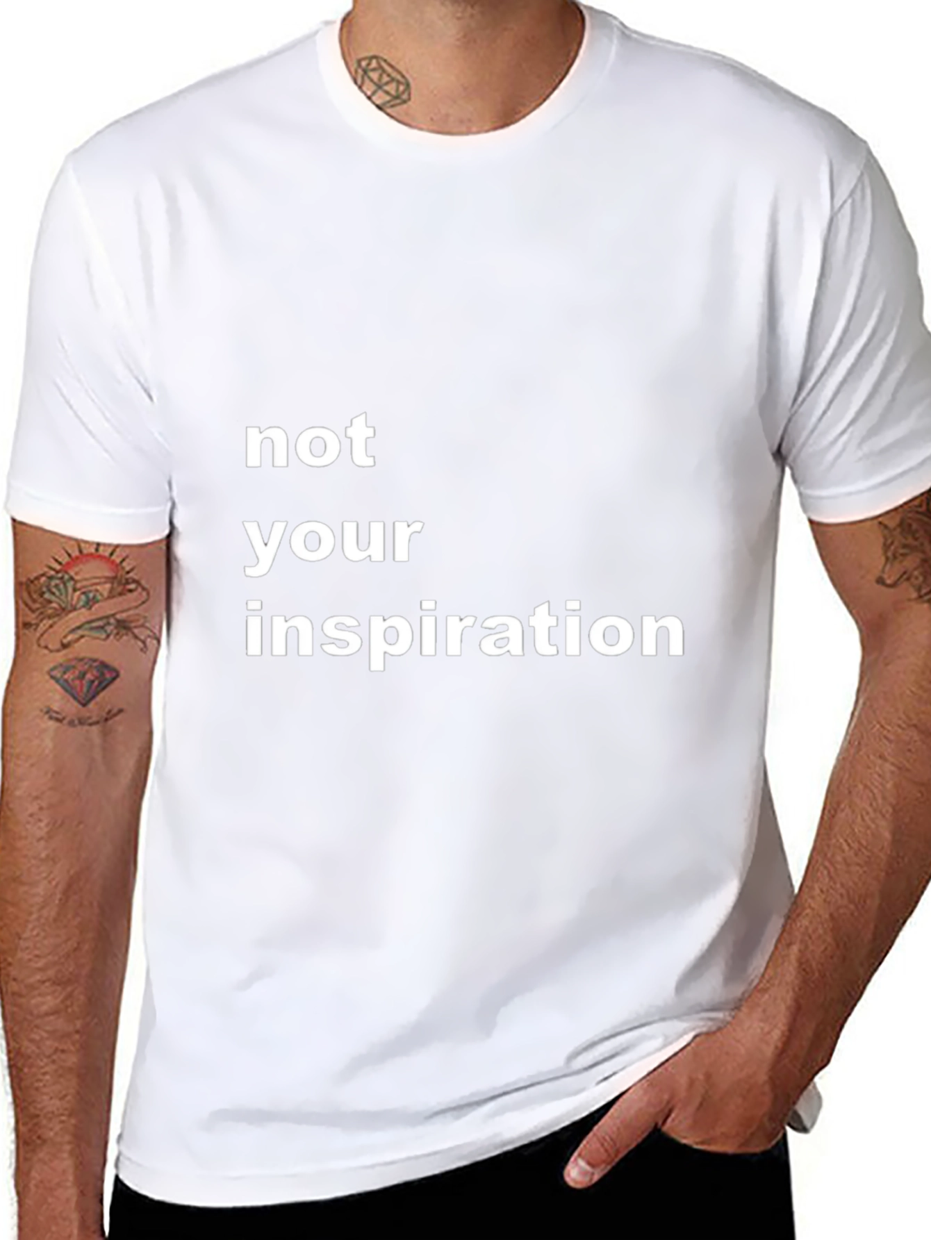 Not Your Inspiration Graphic Tee - Black Cotton
