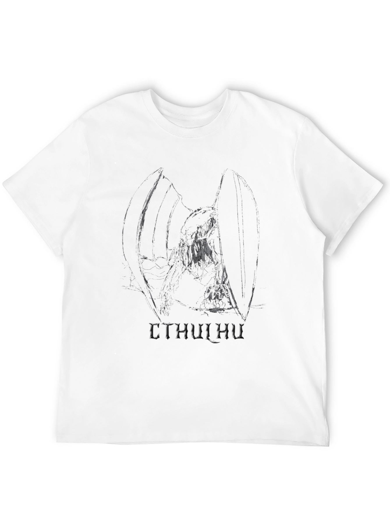 Cthulhu Graphic Tee - Black Cotton Blend T-Shirt