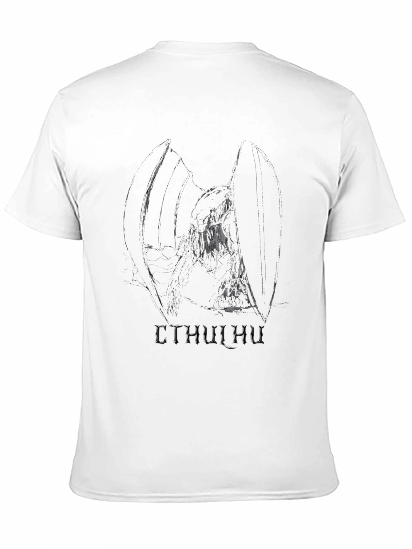 Cthulhu Graphic Tee - Black Cotton Blend T-Shirt