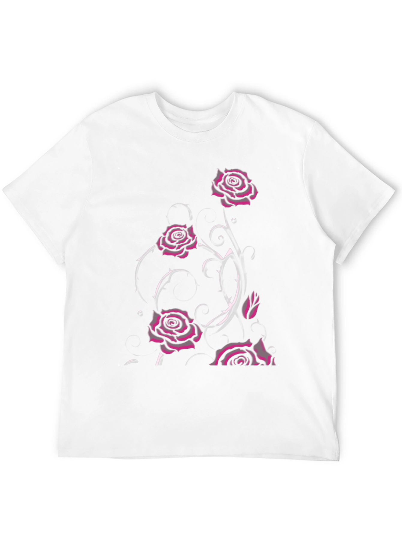 Gothic Rose T-Shirt - Dark Floral Design