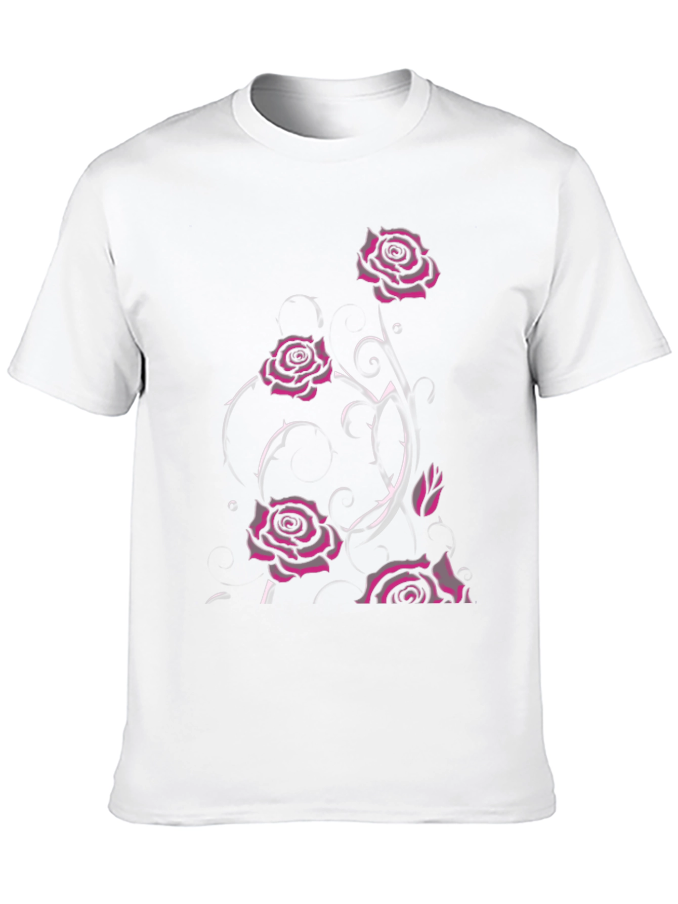 Gothic Rose T-Shirt - Dark Floral Design