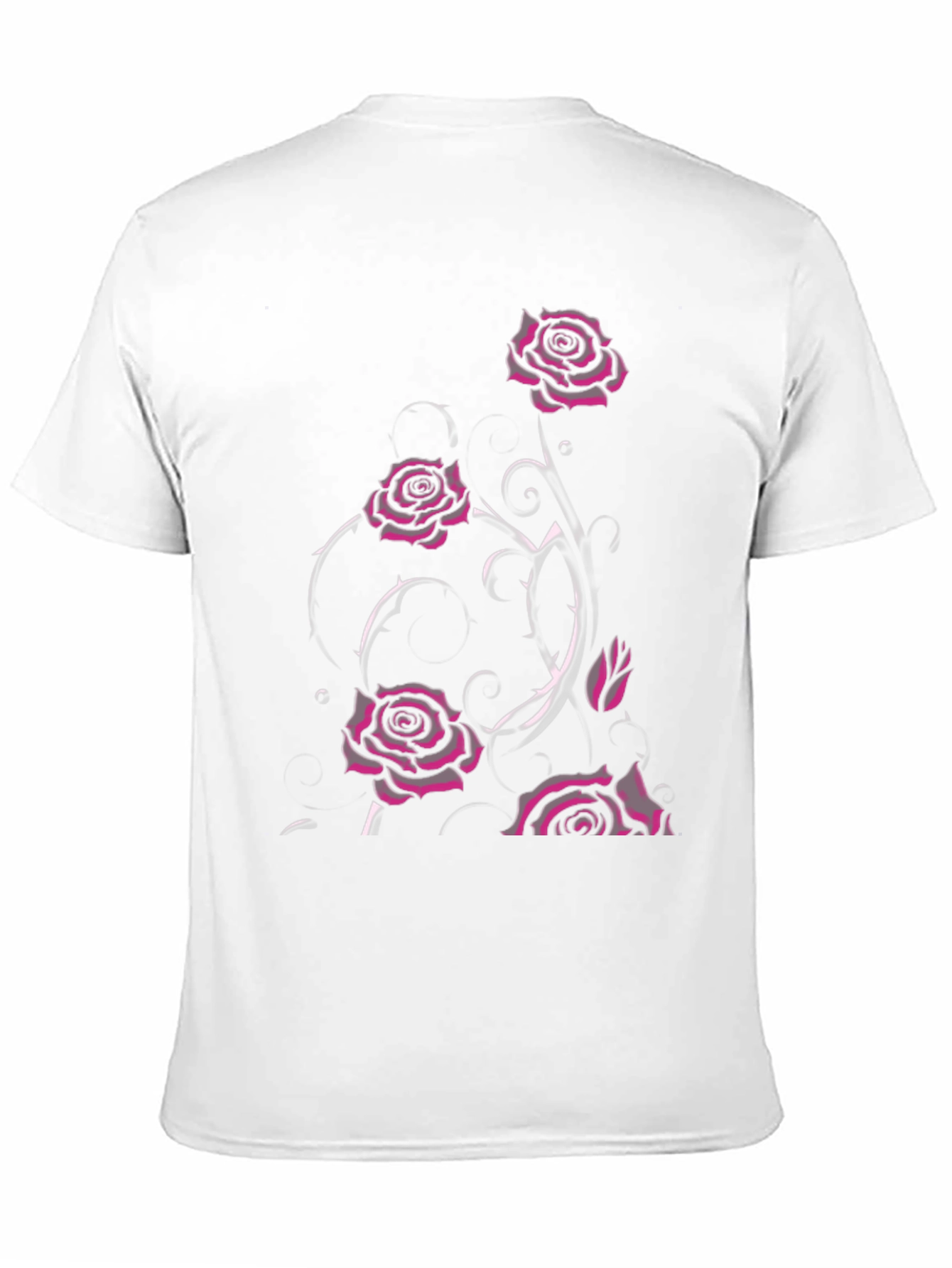 Gothic Rose T-Shirt - Dark Floral Design