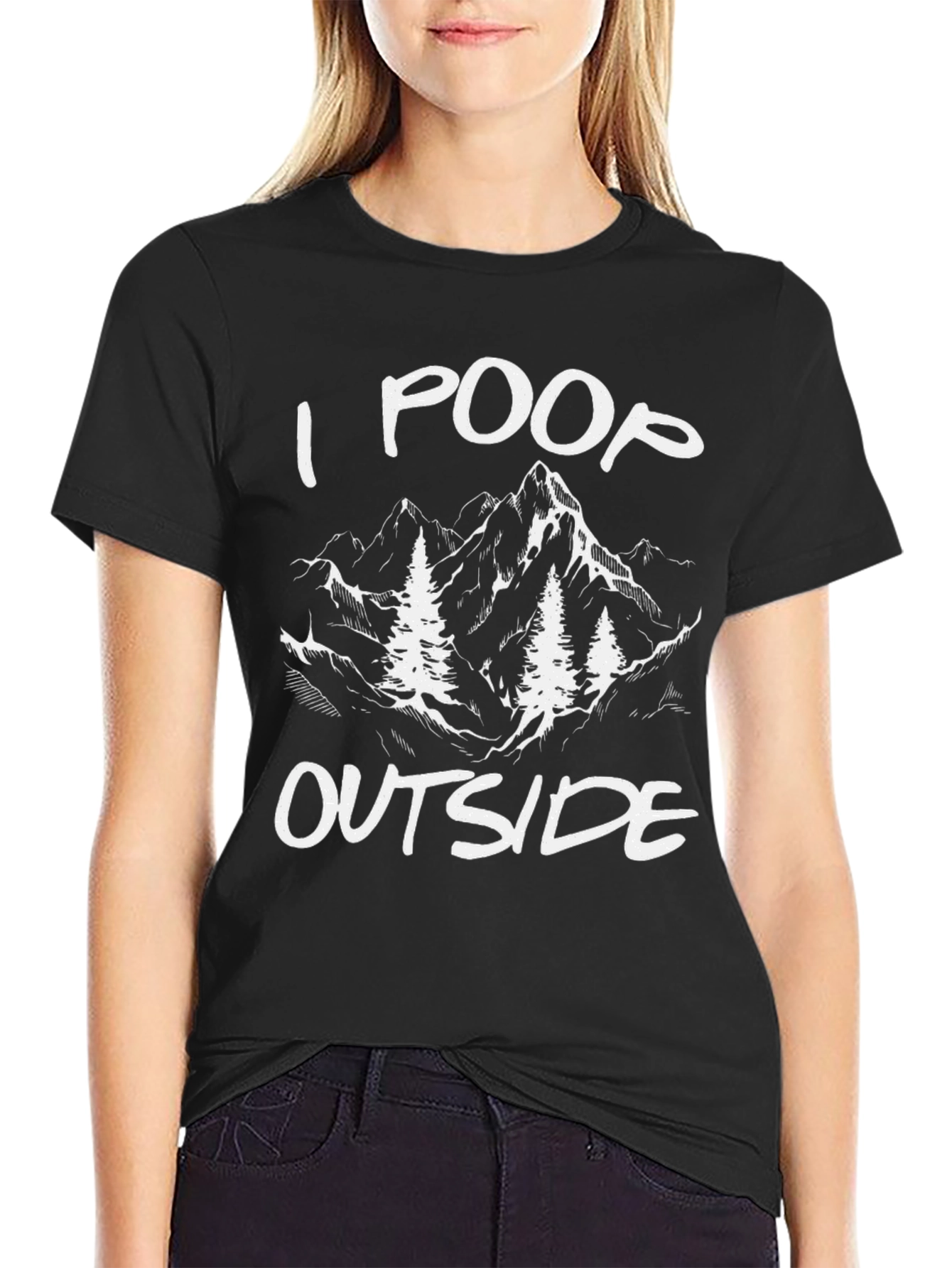 I Poop Outside Funny Hiking T-Shirt