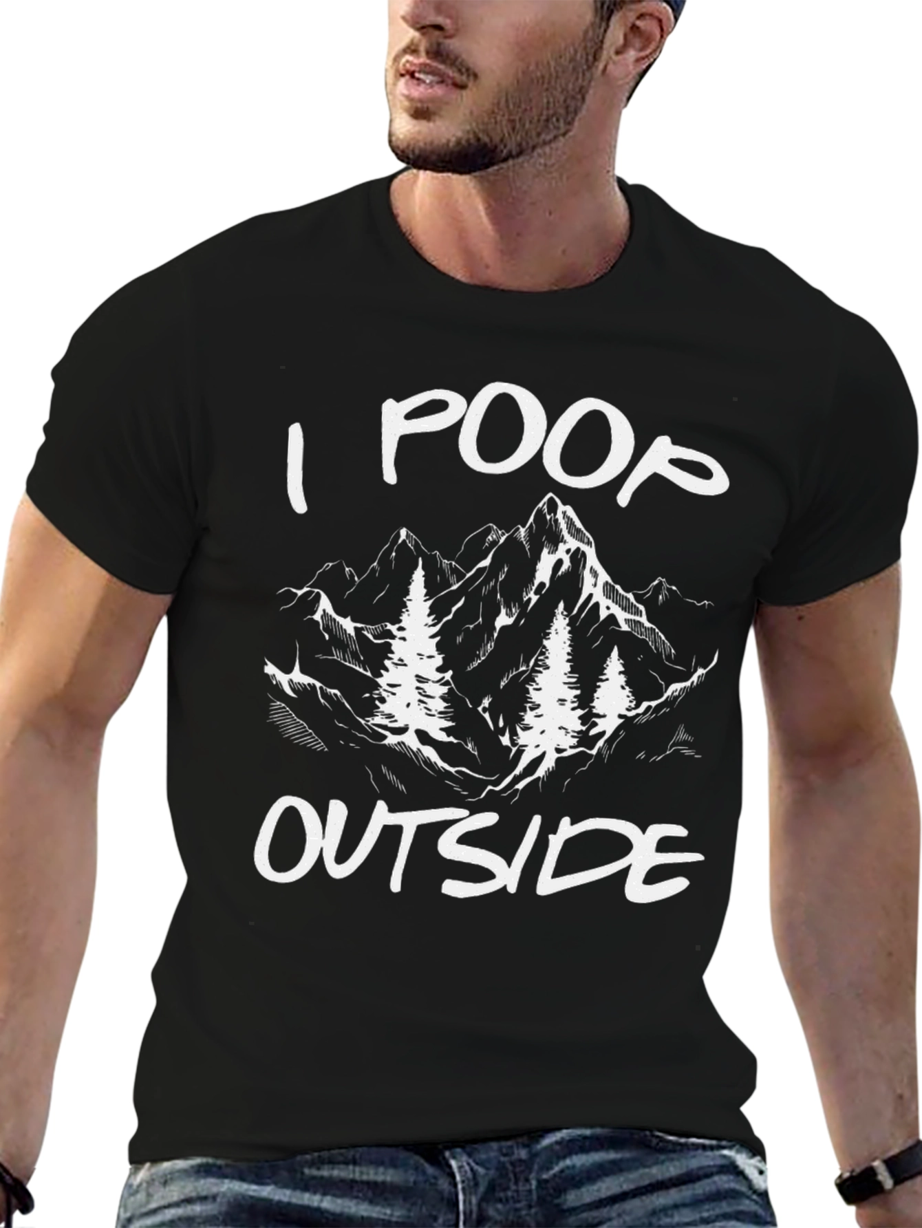 I Poop Outside Funny Hiking T-Shirt