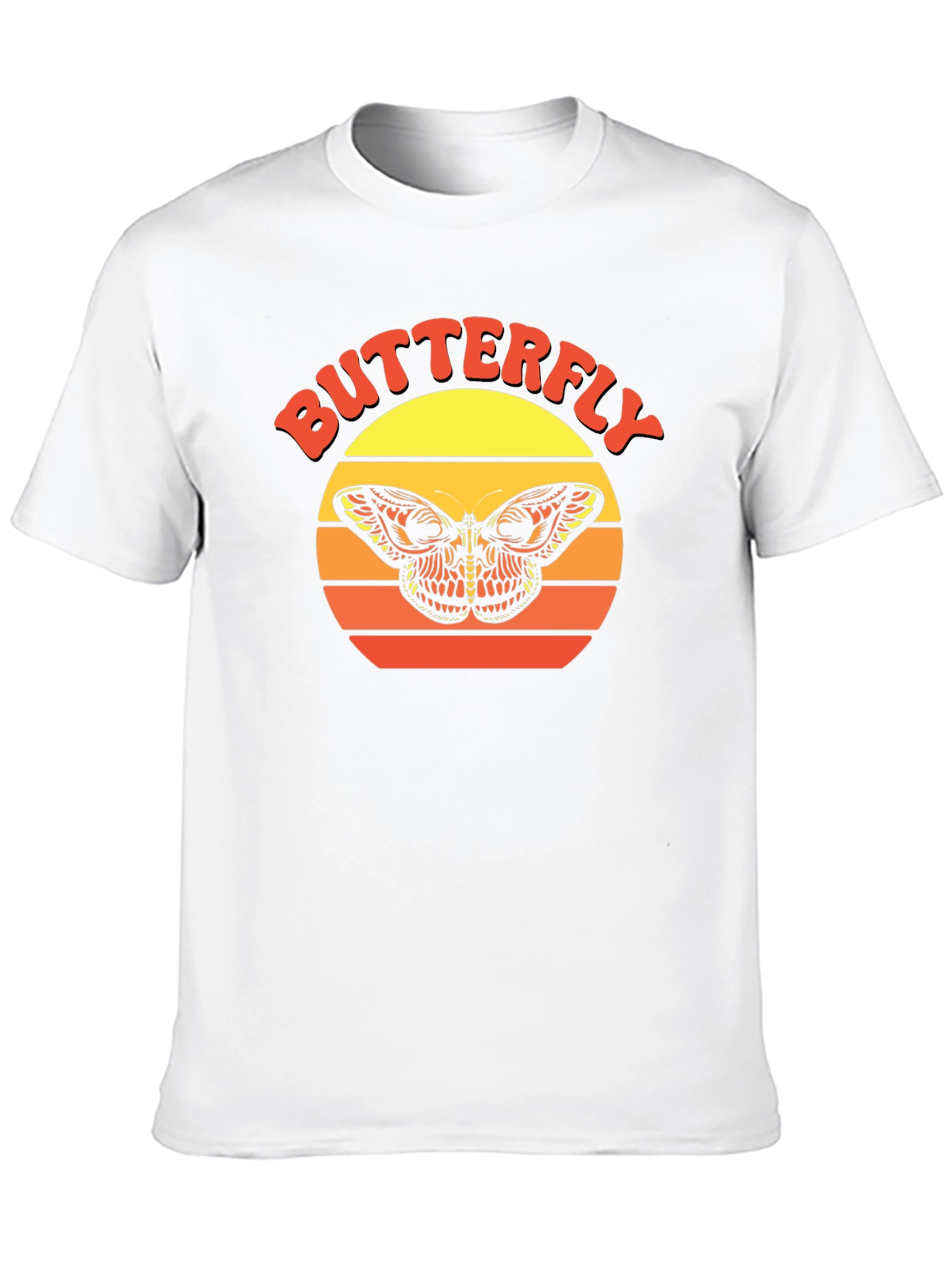 Butterfly Retro Sunset Graphic Tee