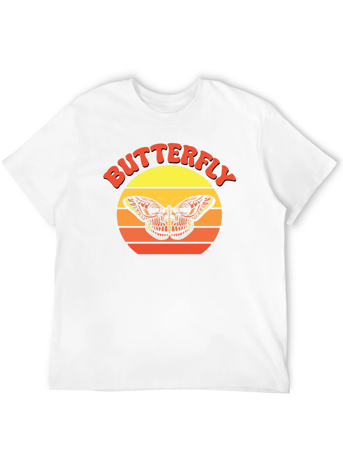 Butterfly Retro Sunset Graphic Tee