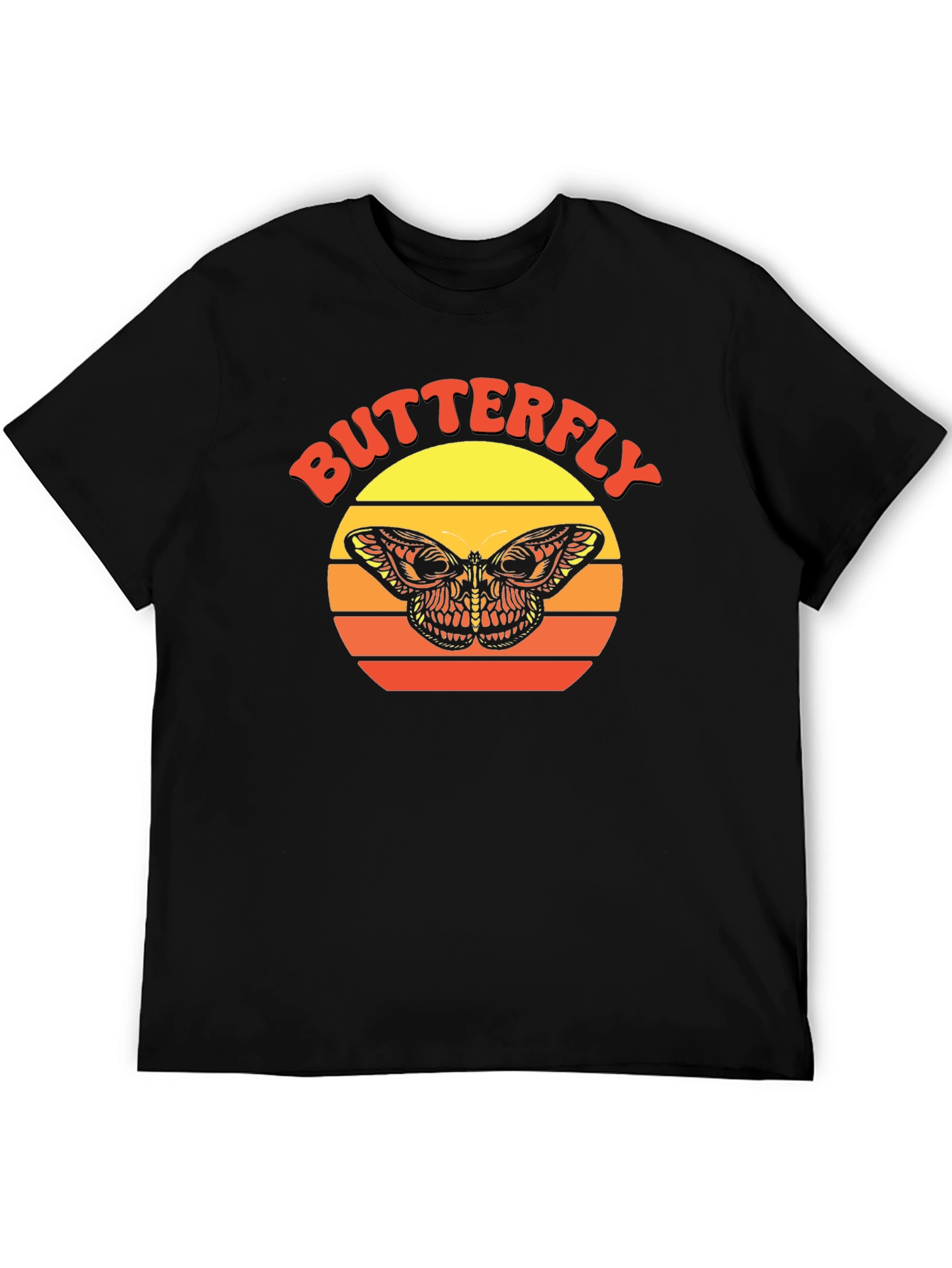 Butterfly Retro Sunset Graphic Tee