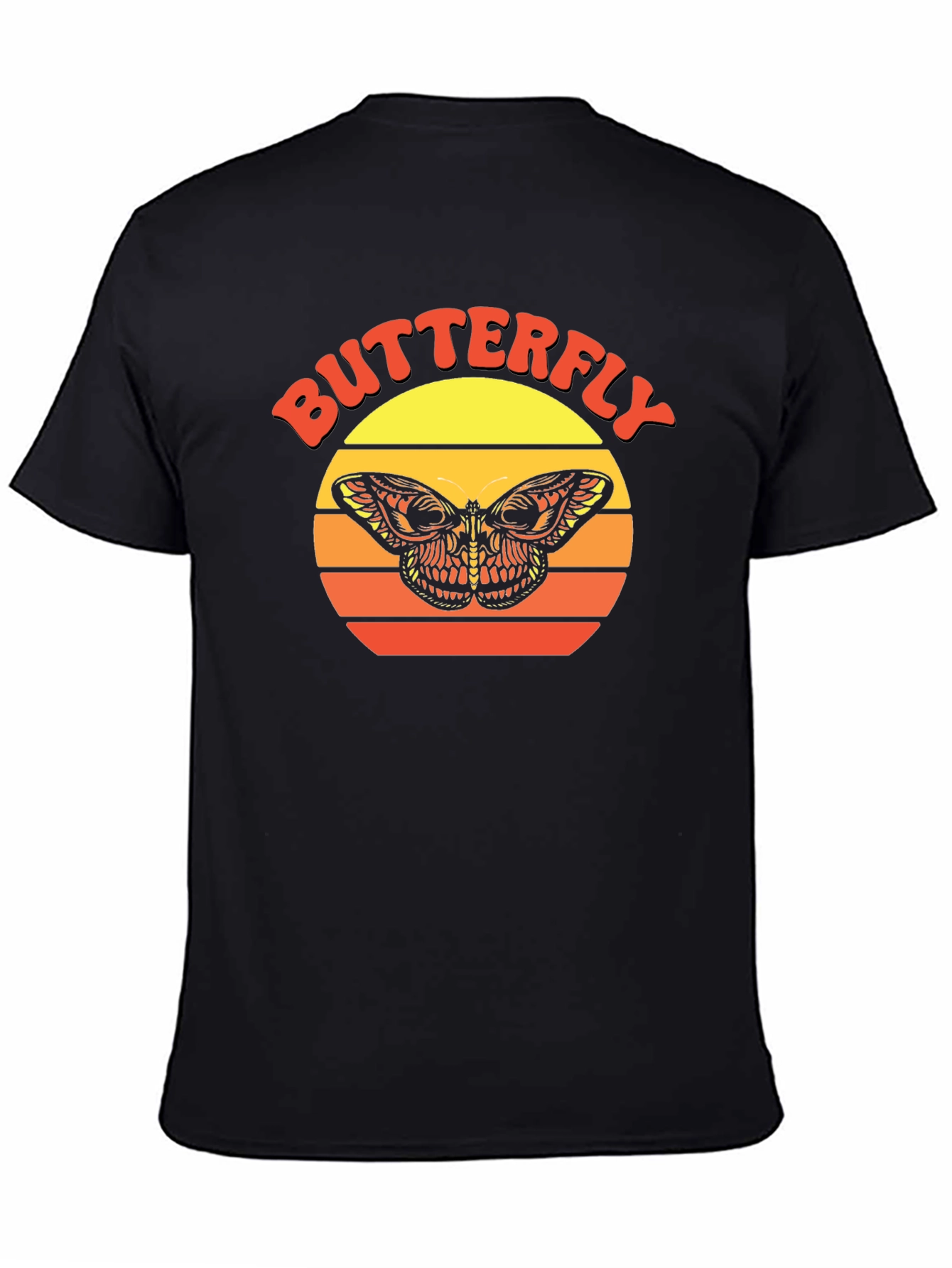 Butterfly Retro Sunset Graphic Tee