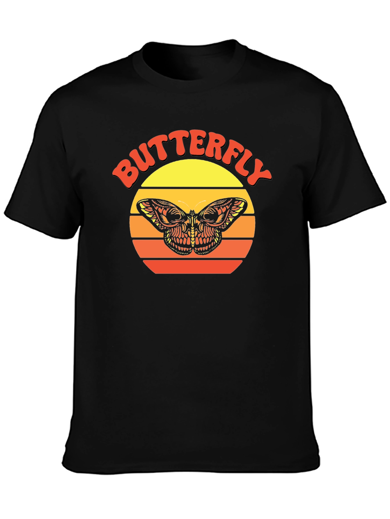 Butterfly Retro Sunset Graphic Tee