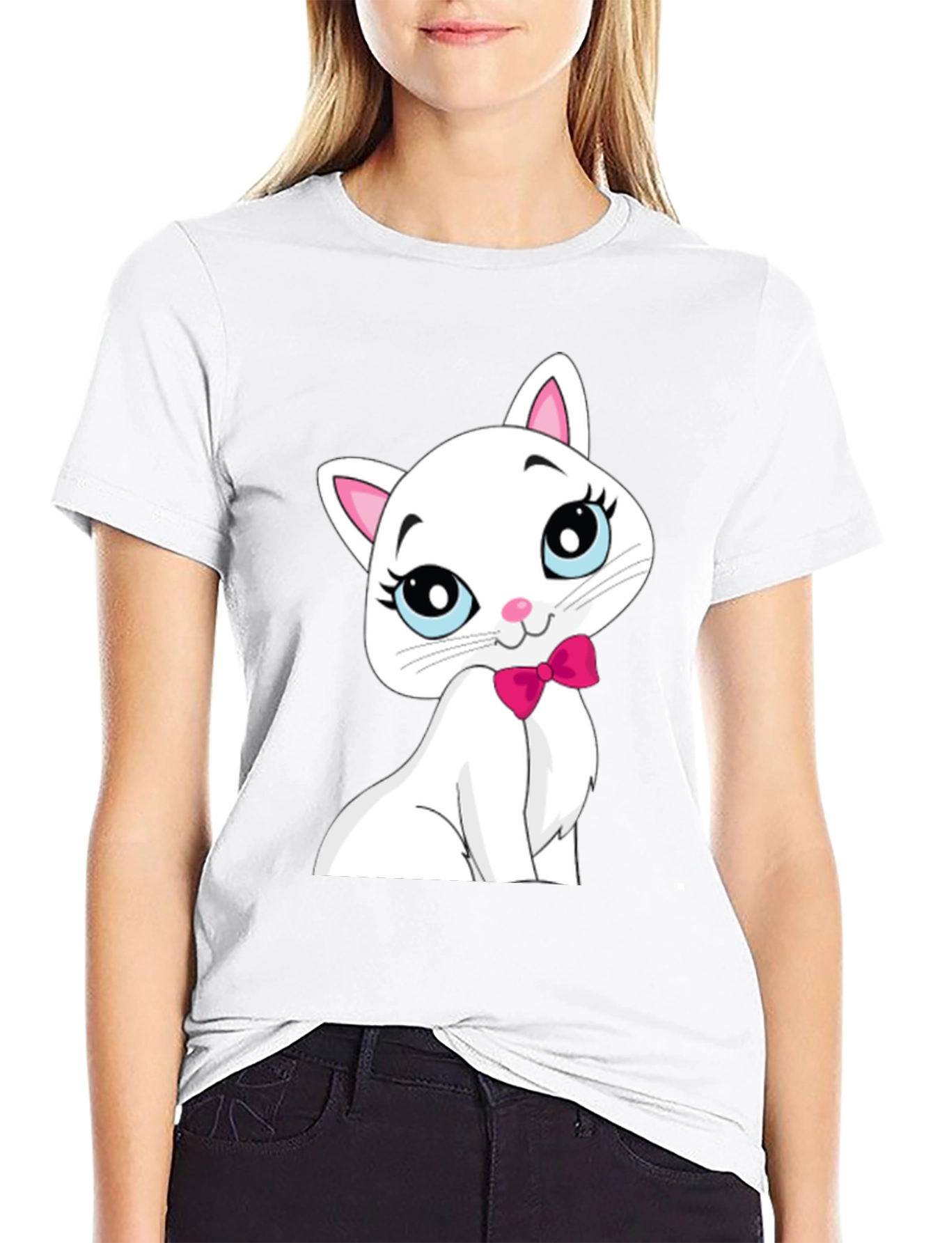 Cute White Cat T-Shirt