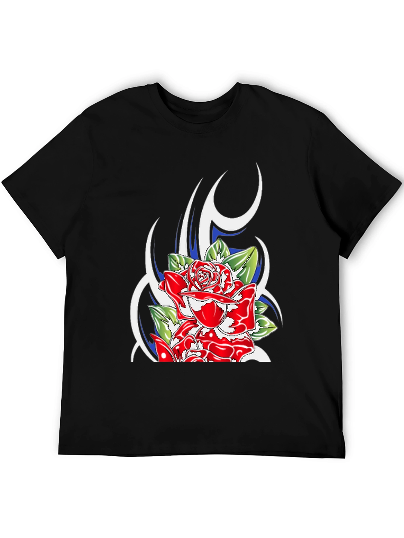 Rose Graphic Black T-Shirt
