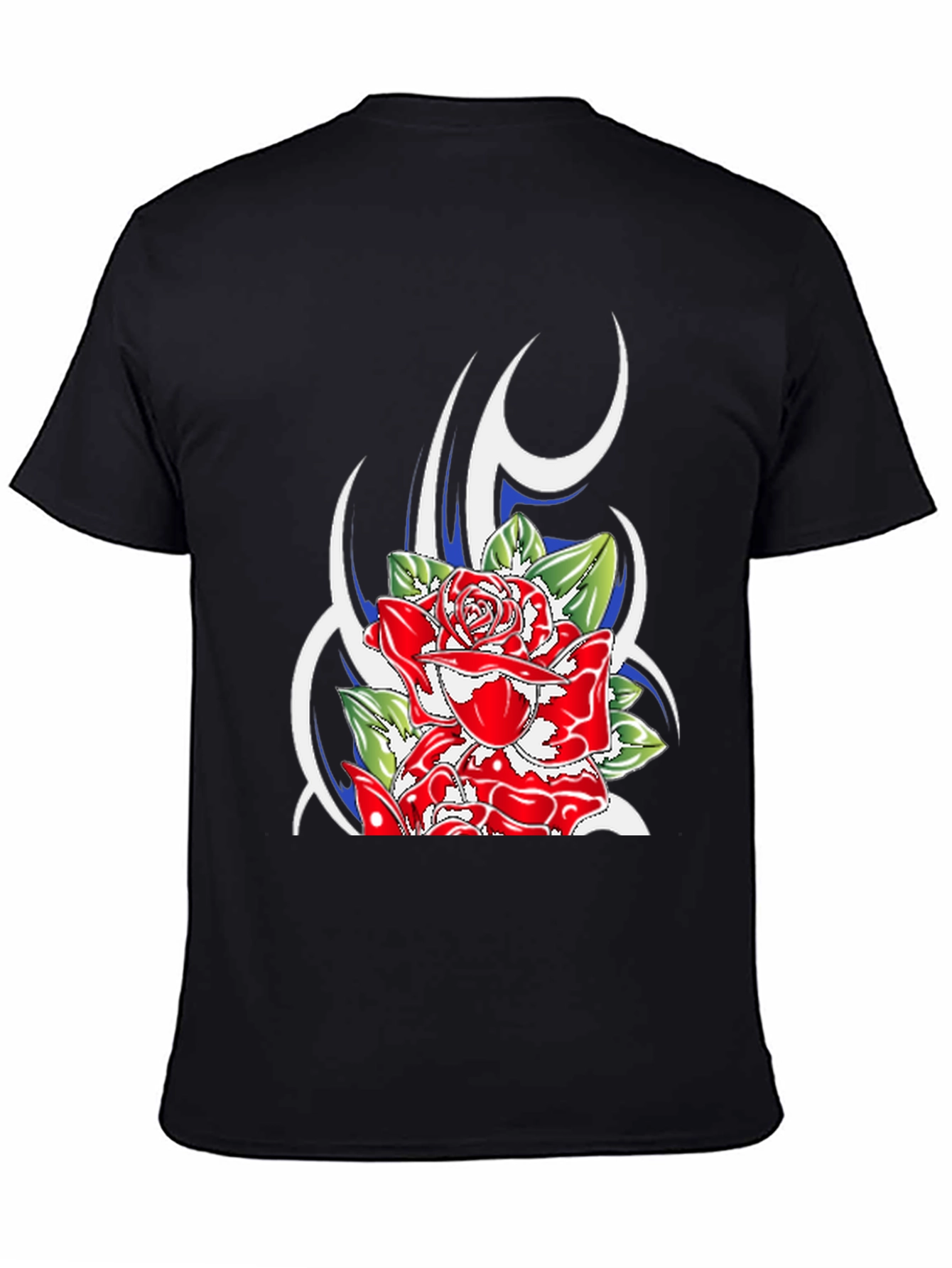 Rose Graphic Black T-Shirt
