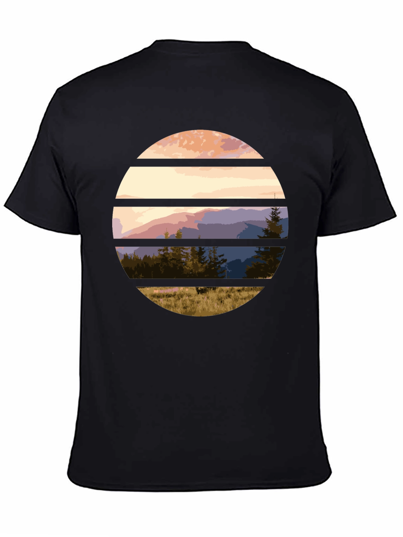 Scenic Mountain Sunset Graphic Tee
