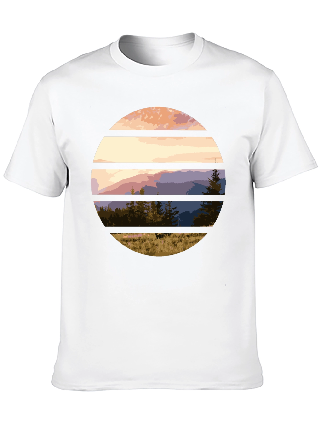 Scenic Mountain Sunset Graphic Tee