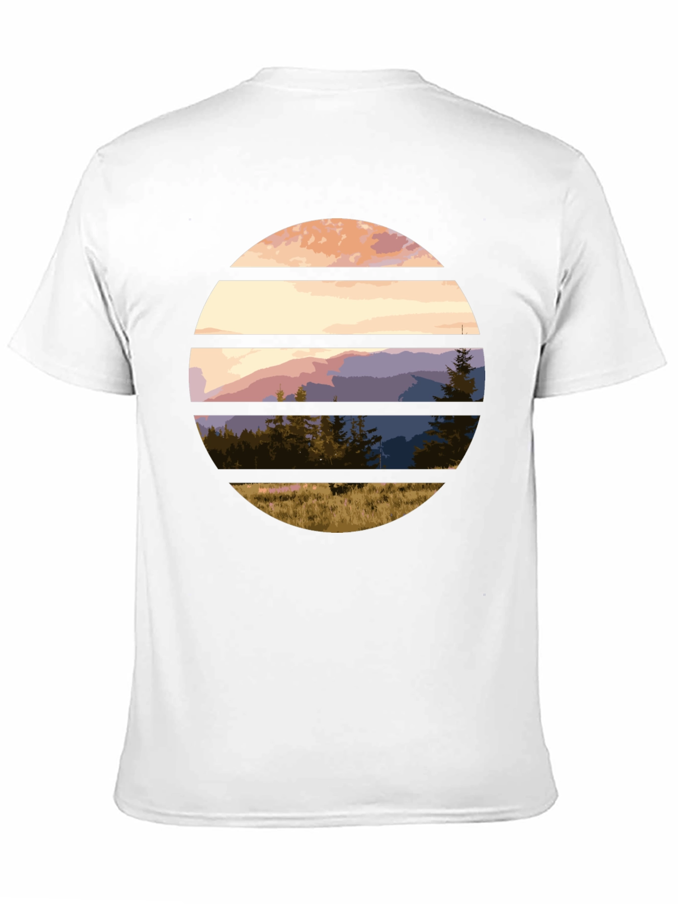 Scenic Mountain Sunset Graphic Tee