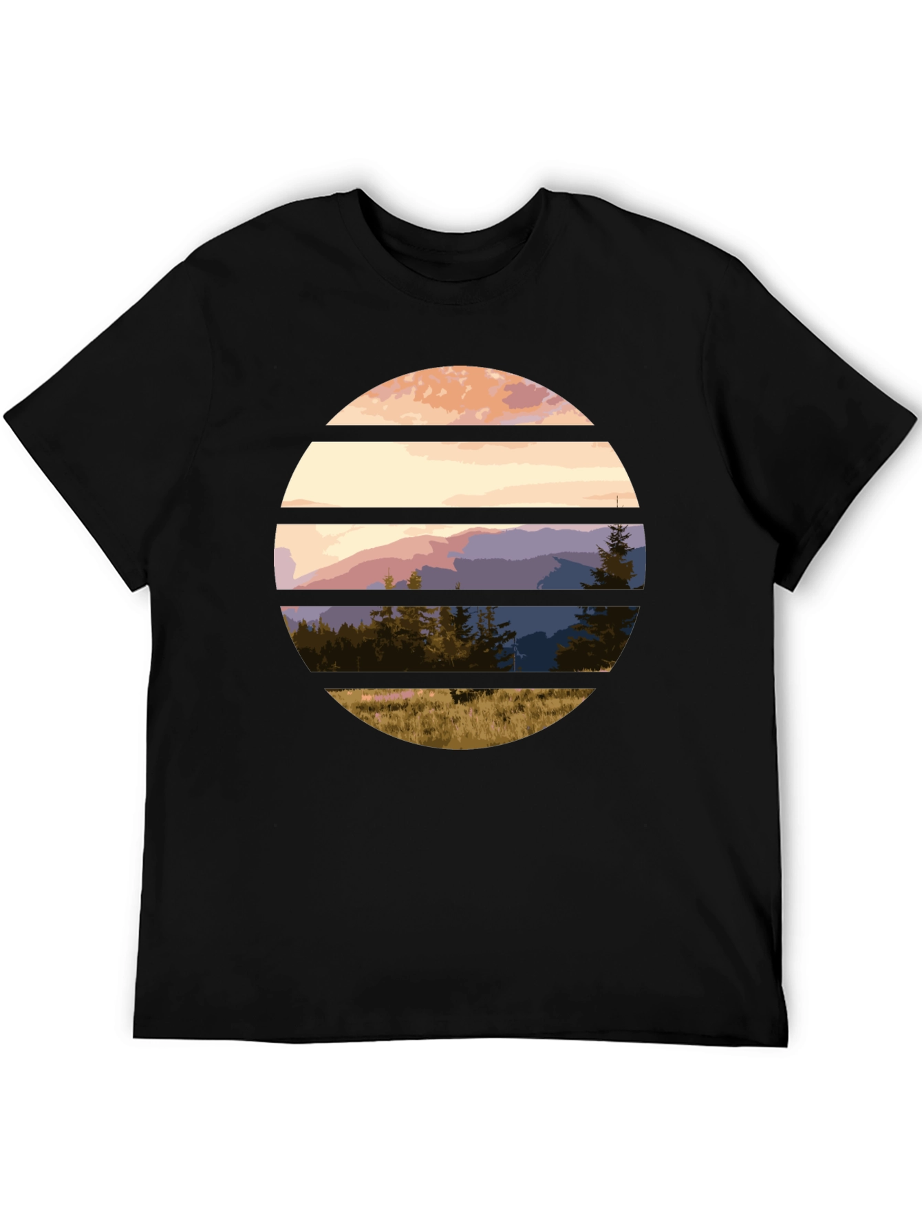Scenic Mountain Sunset Graphic Tee