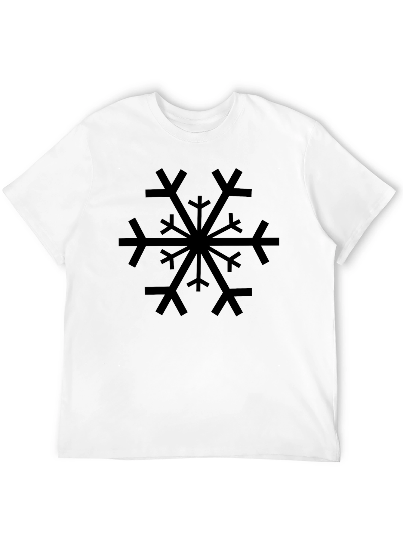 Snowflake Graphic Black T-Shirt