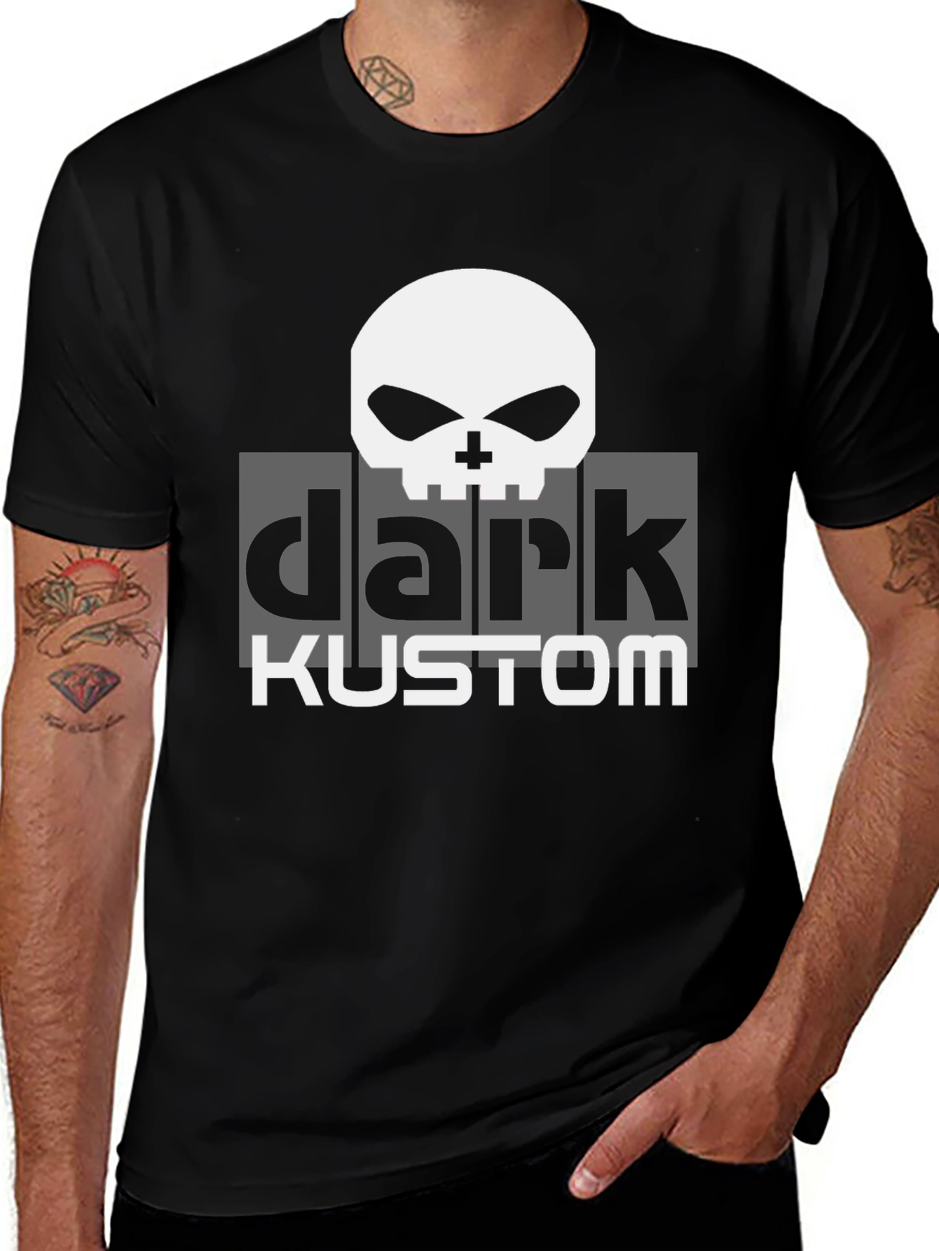 Dark Kustom Graphic T-Shirt - Skull Design