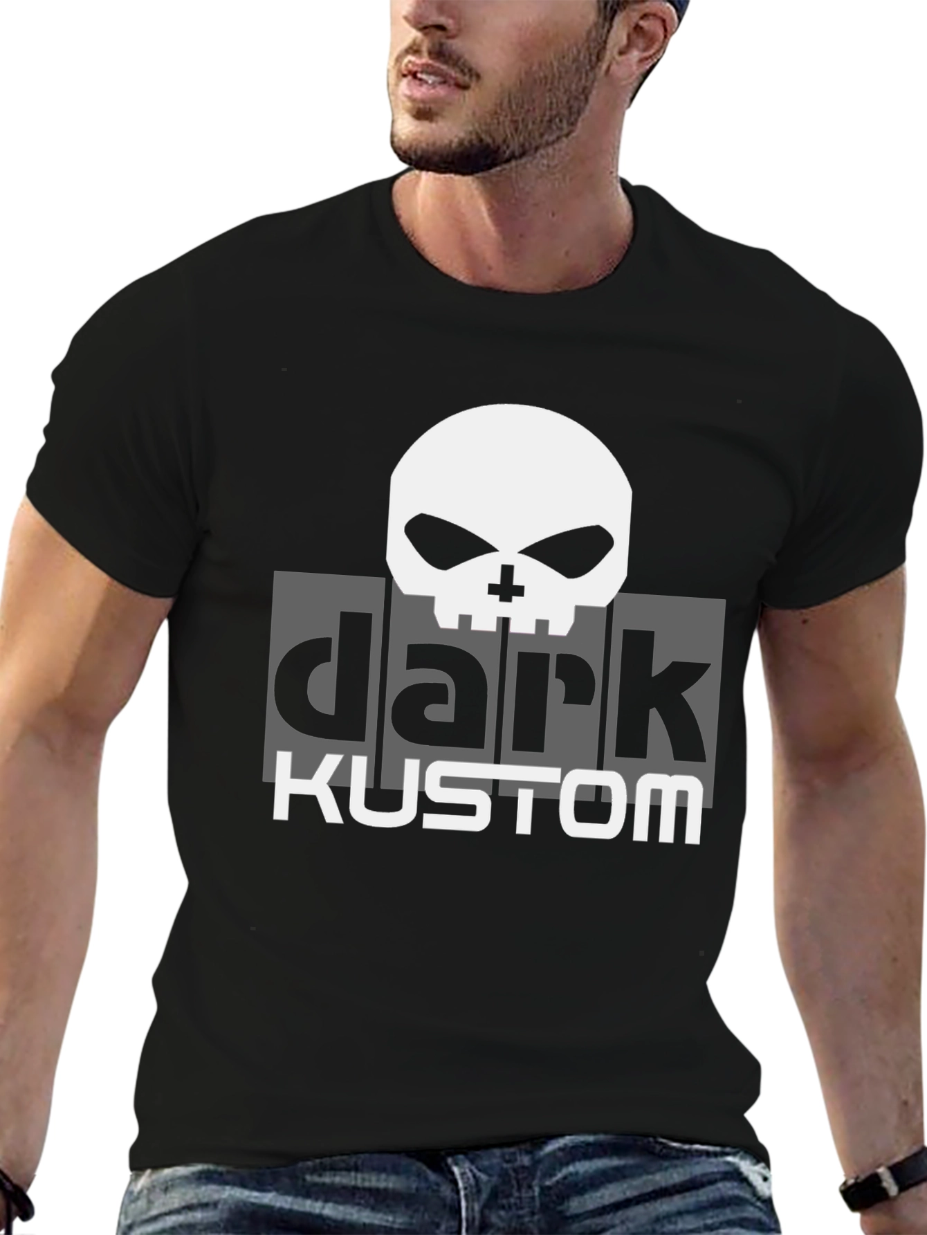 Dark Kustom Graphic T-Shirt - Skull Design