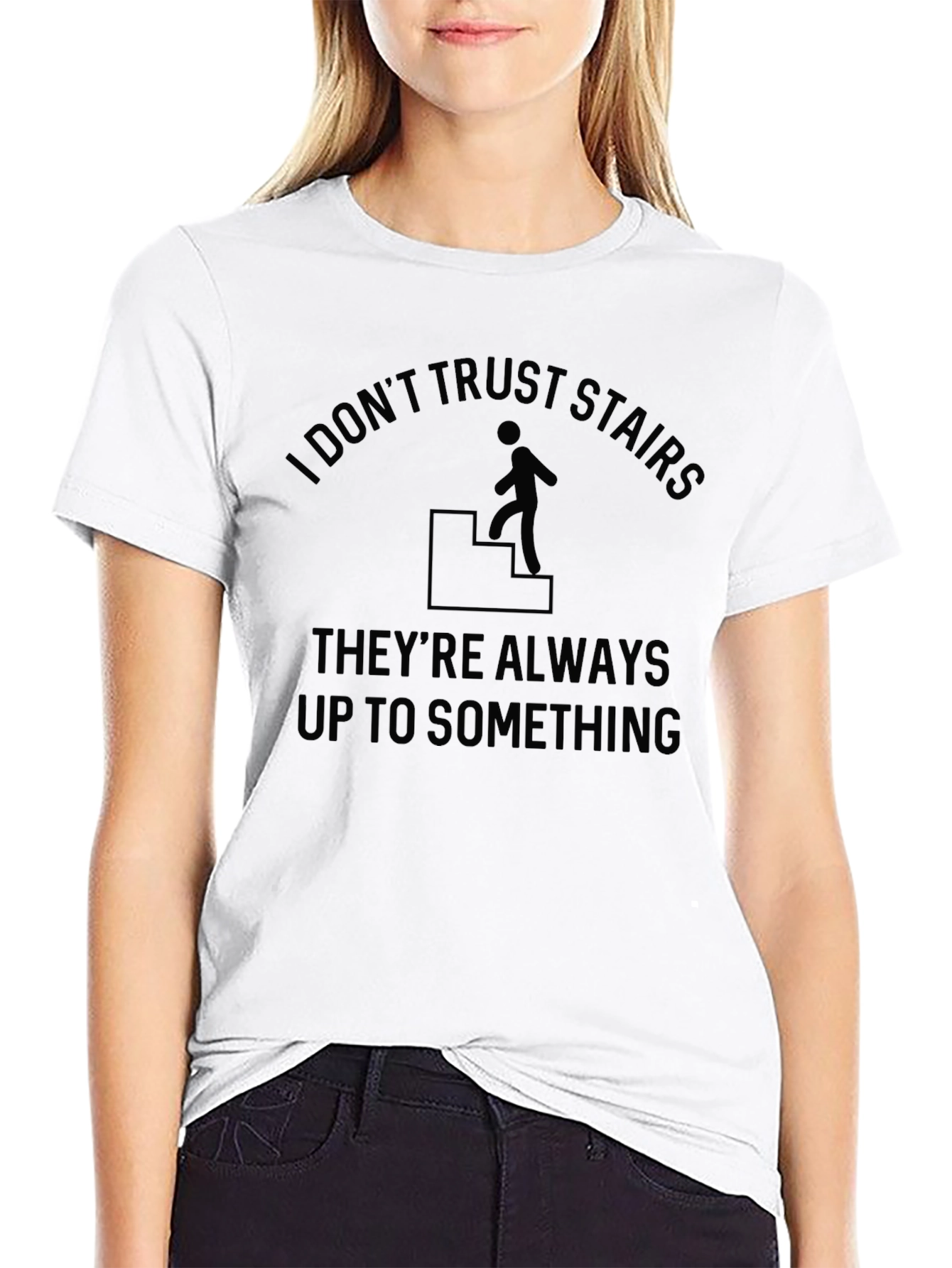 Funny I Dont Trust Stairs Graphic T-Shirt