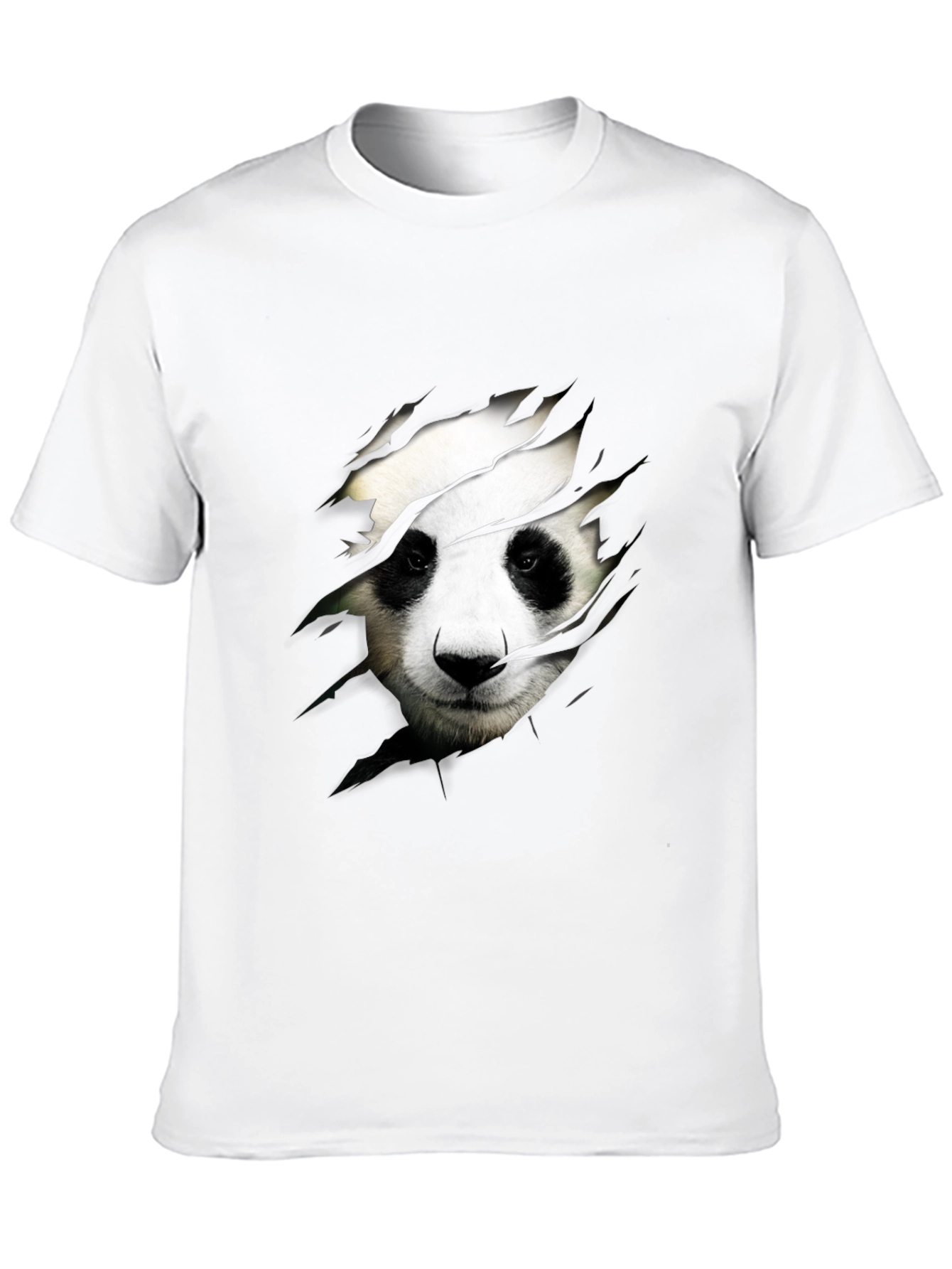 Panda Graphic Print Crew Neck T-Shirt