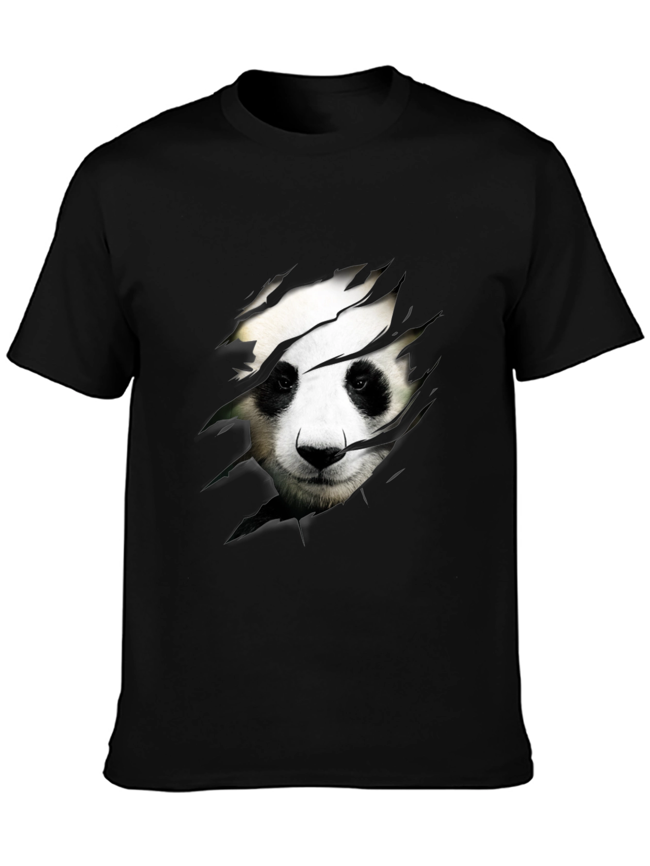 Panda Graphic Print Crew Neck T-Shirt