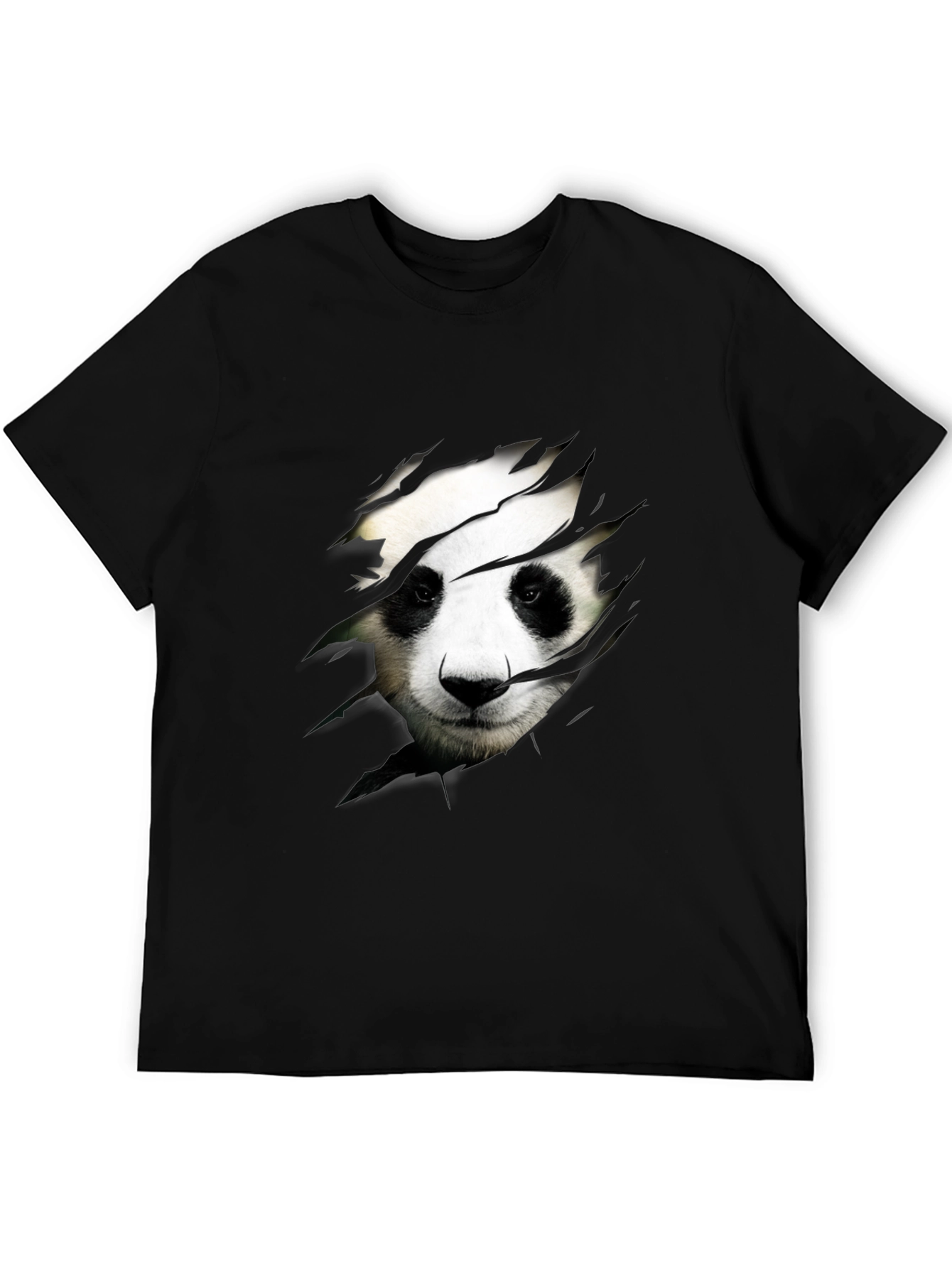 Panda Graphic Print Crew Neck T-Shirt