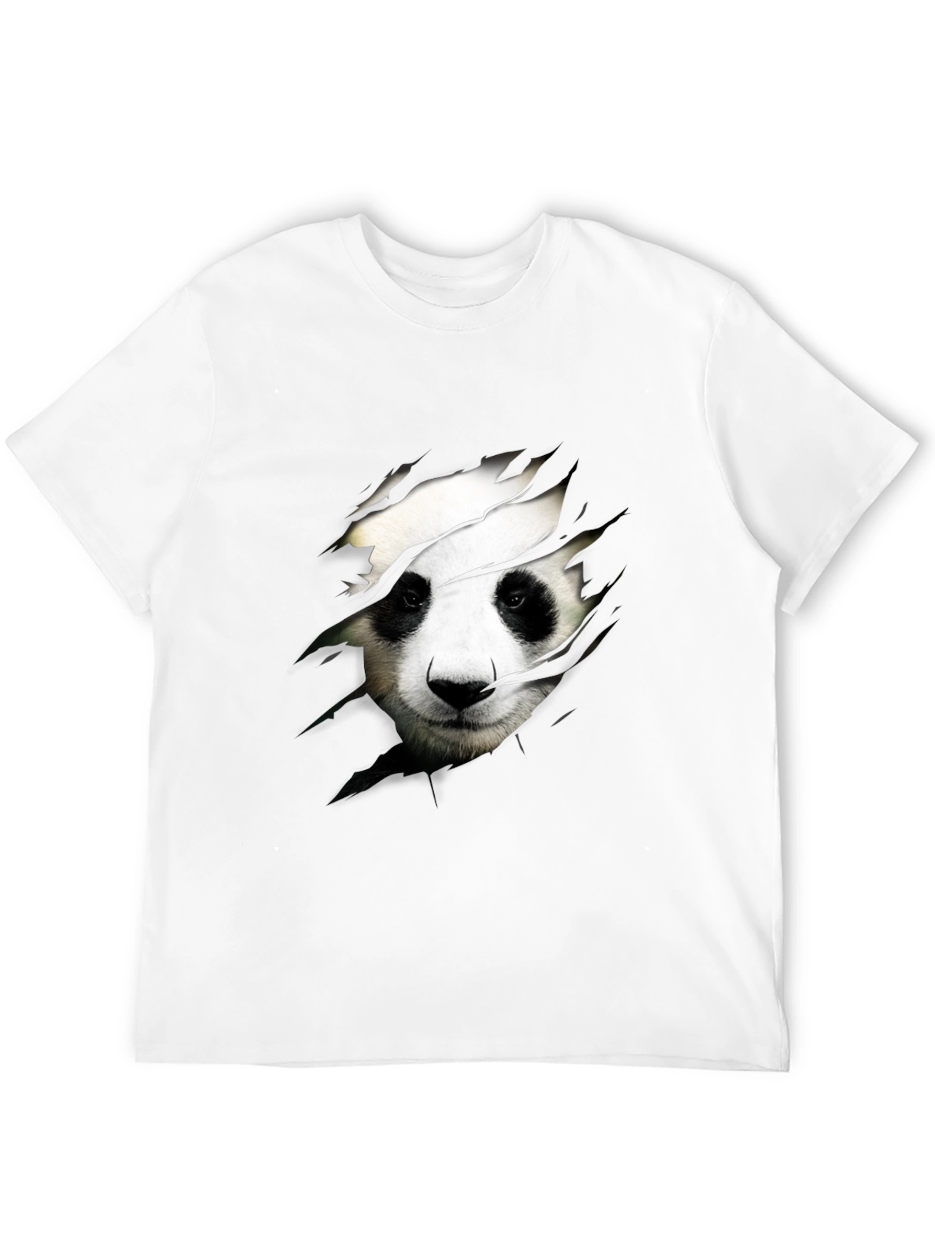 Panda Graphic Print Crew Neck T-Shirt