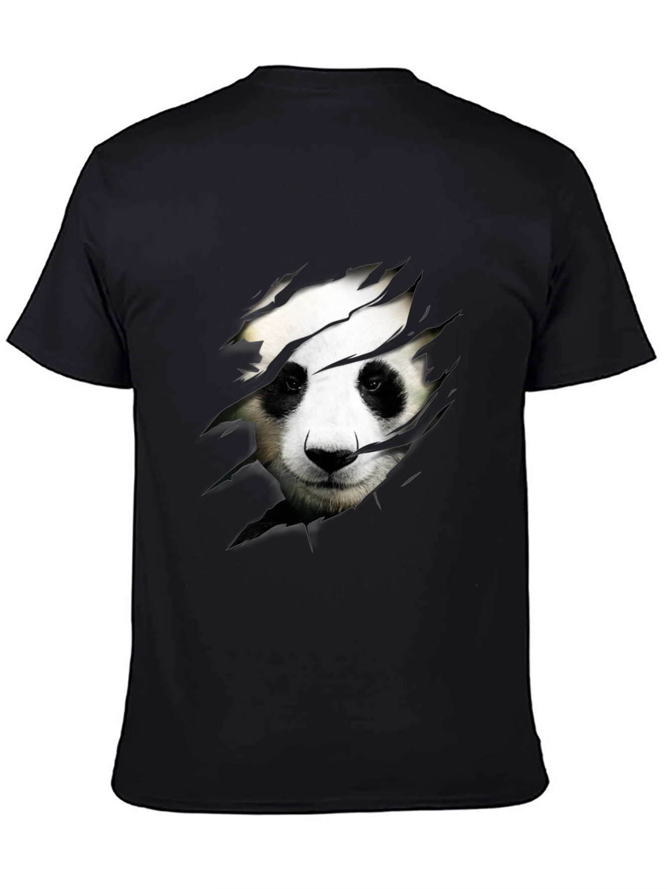 Panda Graphic Print Crew Neck T-Shirt