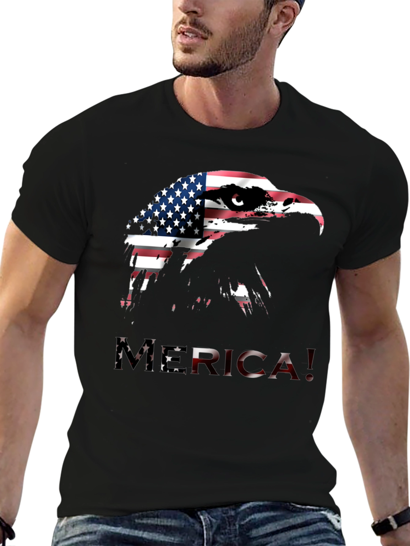 Patriotic Eagle T-Shirt - MERICA! Graphic Tee