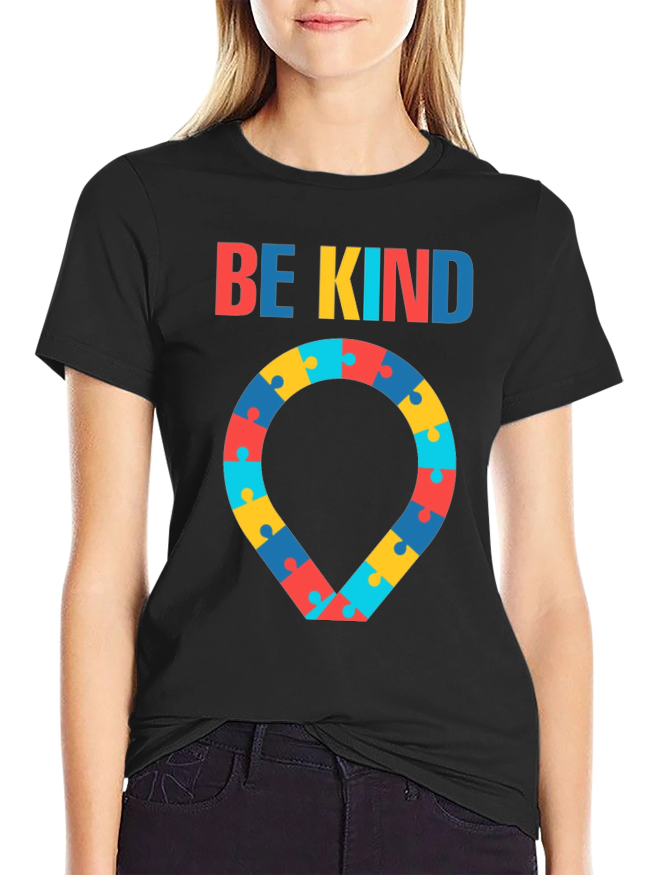 Be Kind Autism Awareness Puzzle T-Shirt