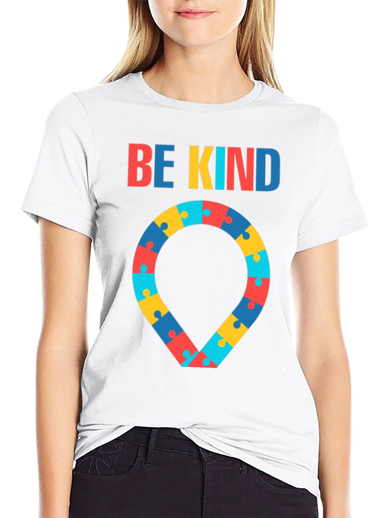 Be Kind Autism Awareness Puzzle T-Shirt