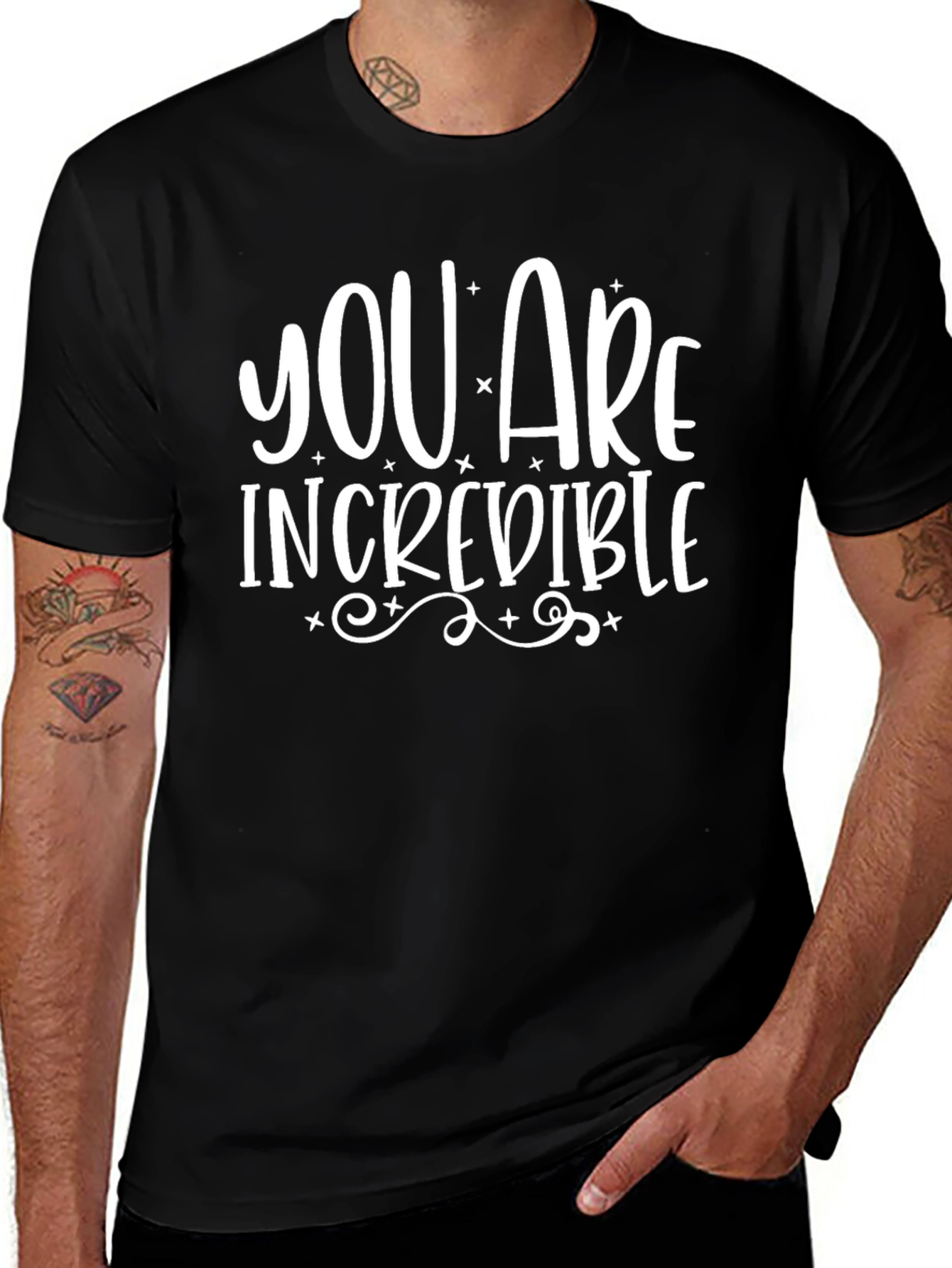 You Are Incredible Graphic Tee - Black