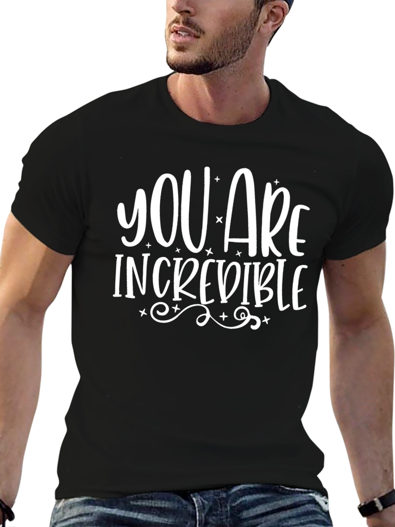 You Are Incredible Graphic Tee - Black