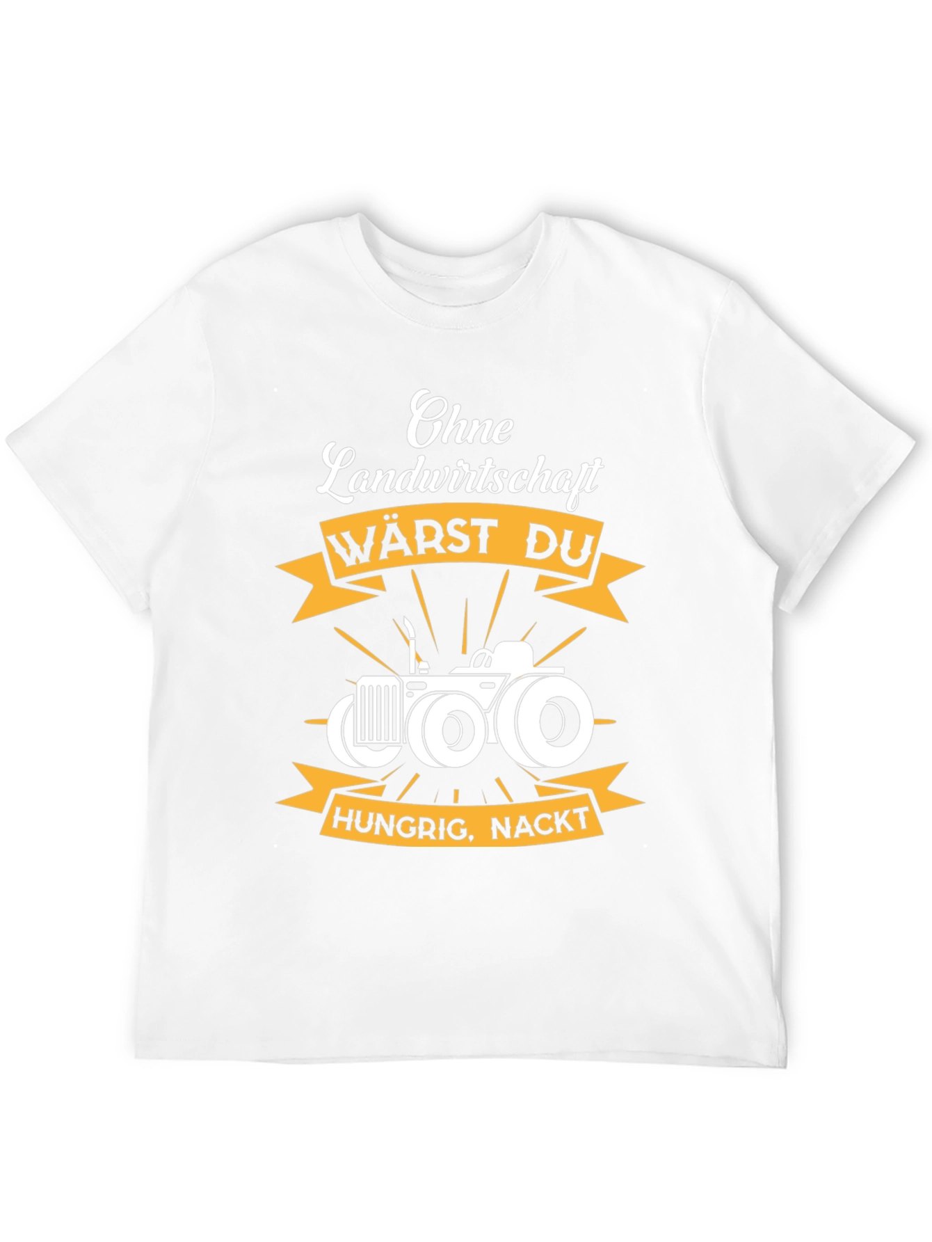 Farming T-Shirt: Without Agriculture Hungry Naked Funny Tee