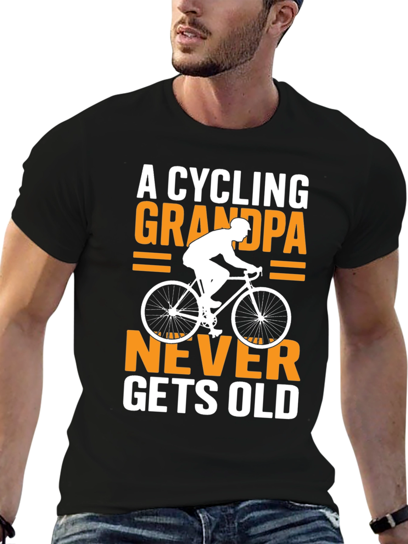 Cycling Grandpa T-Shirt - Never Gets Old!