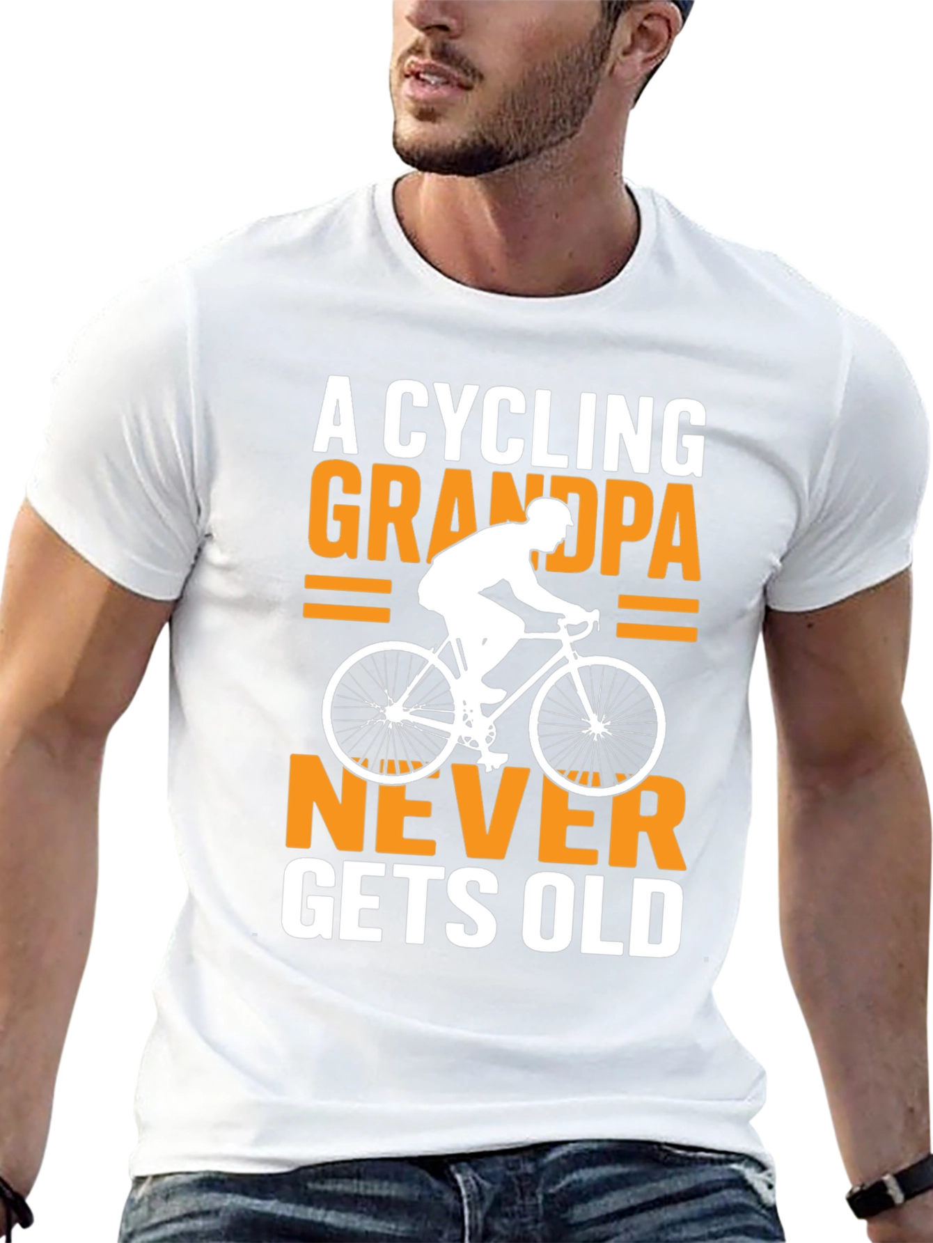 Cycling Grandpa T-Shirt - Never Gets Old!