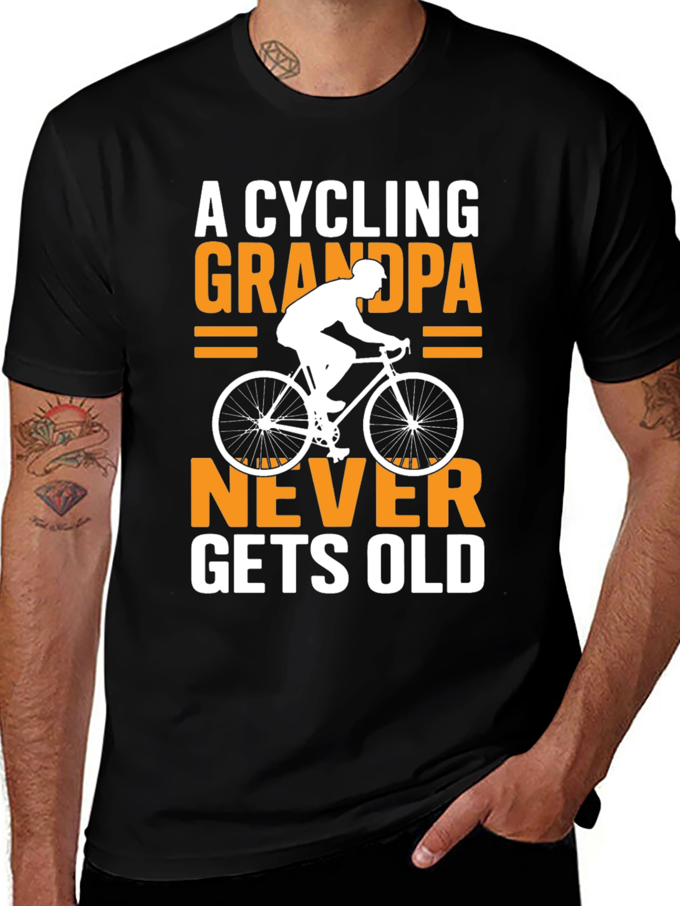 Cycling Grandpa T-Shirt - Never Gets Old!