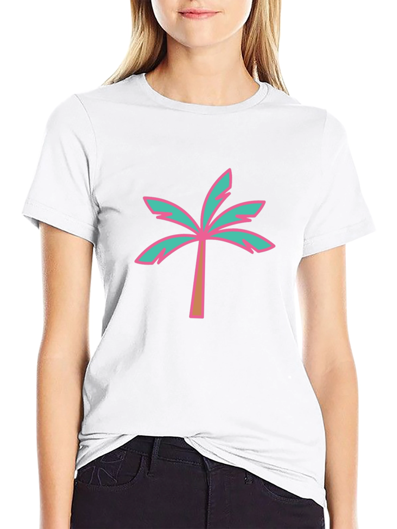 Black Palm Tree Graphic T-Shirt